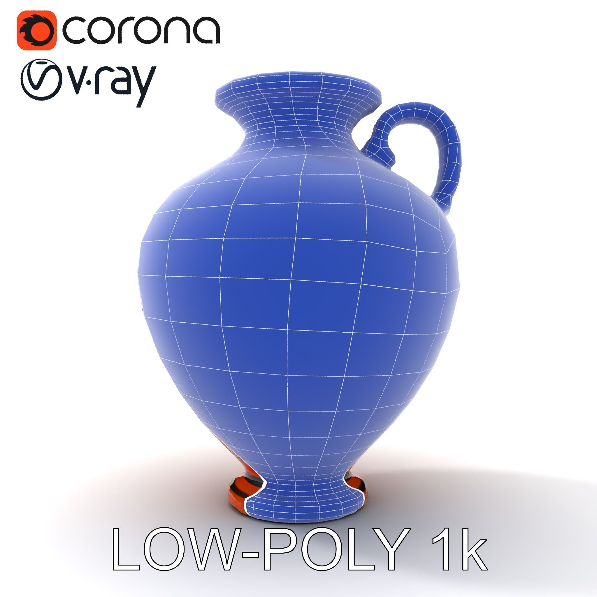 Ancient Greek Vase Model Pack with Ornate Patterns Low-poly 3D model_27