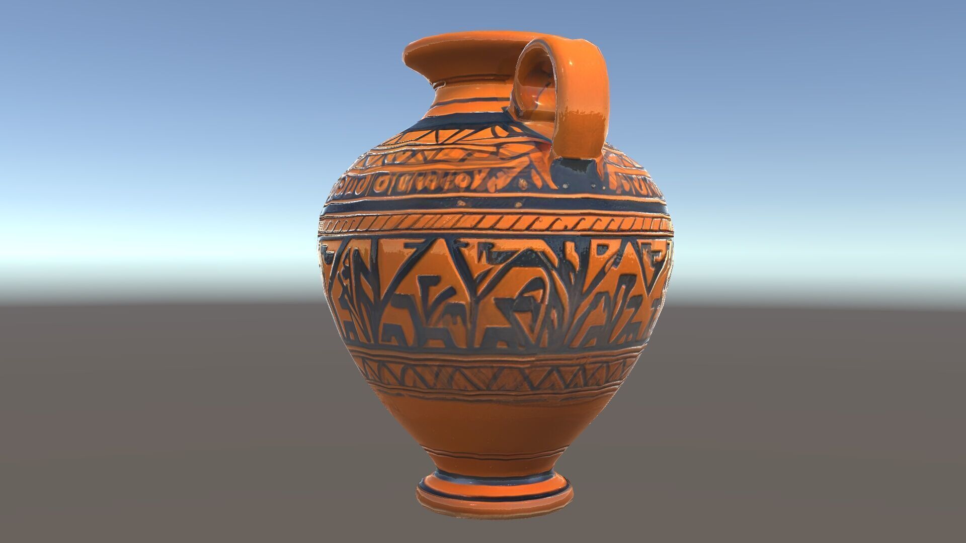 Ancient Greek Vase Model Pack with Ornate Patterns Low-poly 3D model_24