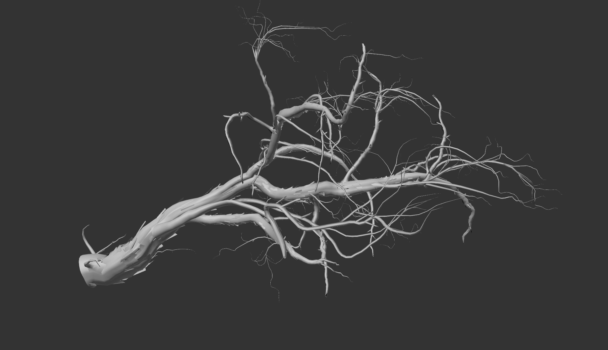 Lowpoly Dead Tree 01 3D model_3