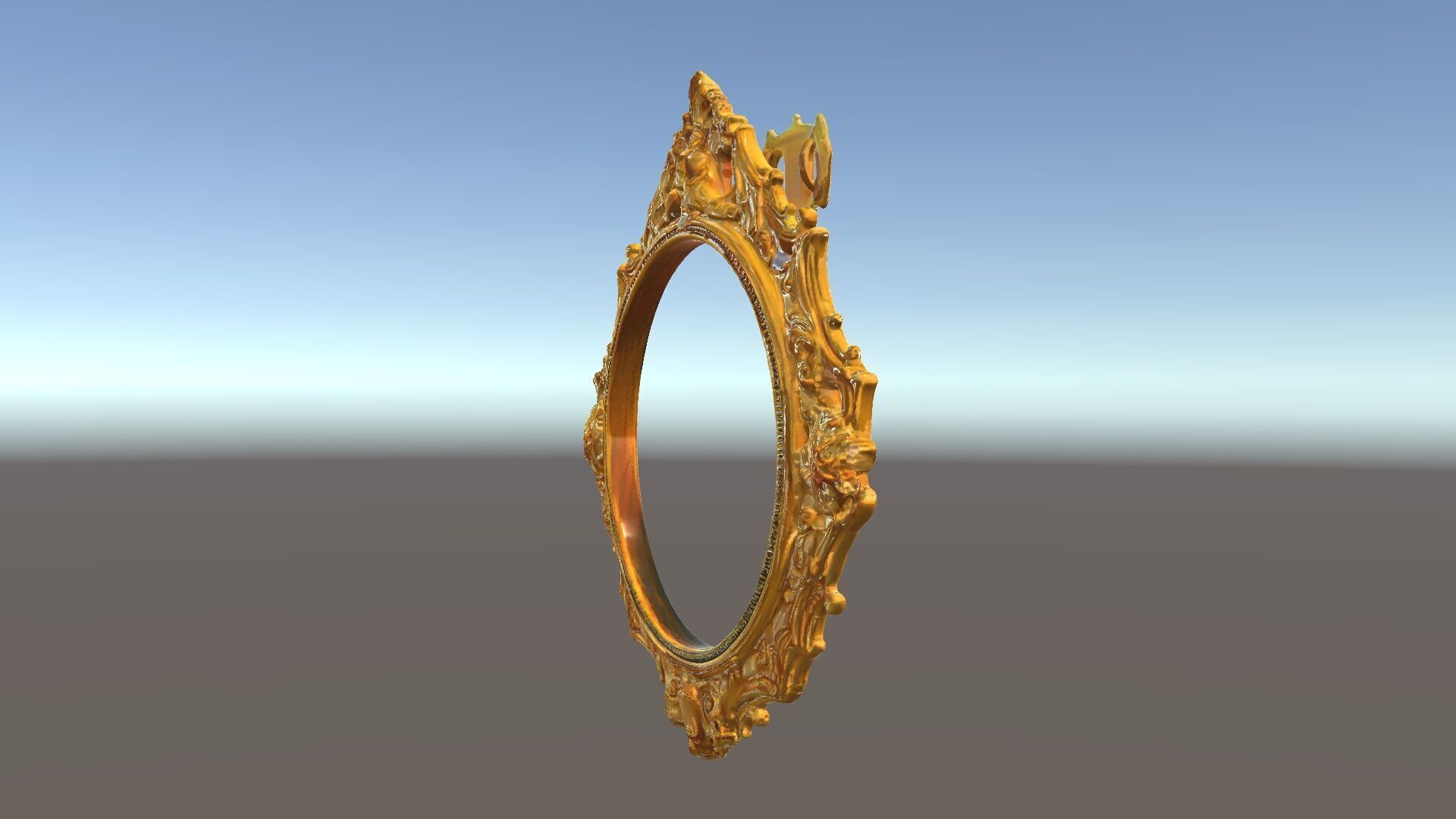Baroque Ornate Mirror Frame D Model Pack Low-poly 3D model_5