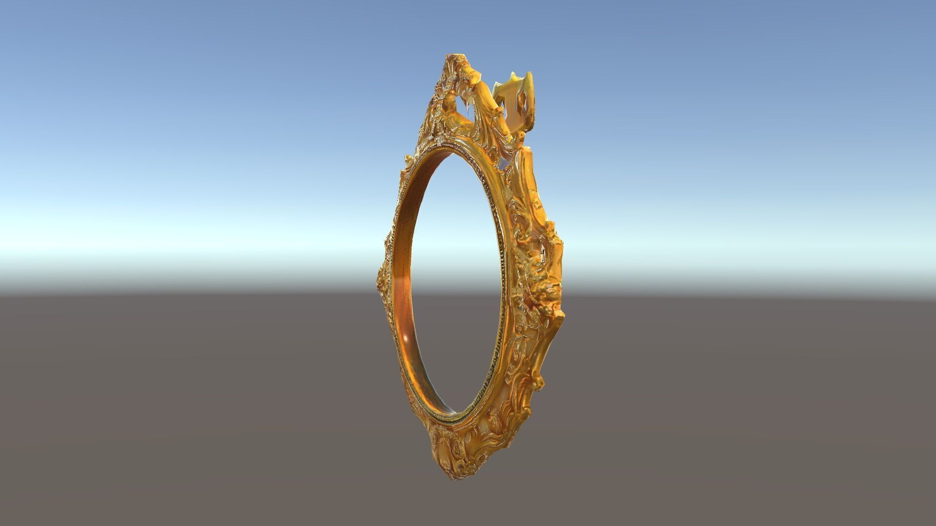 Baroque Ornate Mirror Frame D Model Pack Low-poly 3D model_15