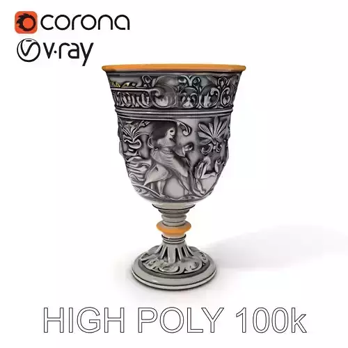 Ornate Goblet Model Pack Low-poly 3D model