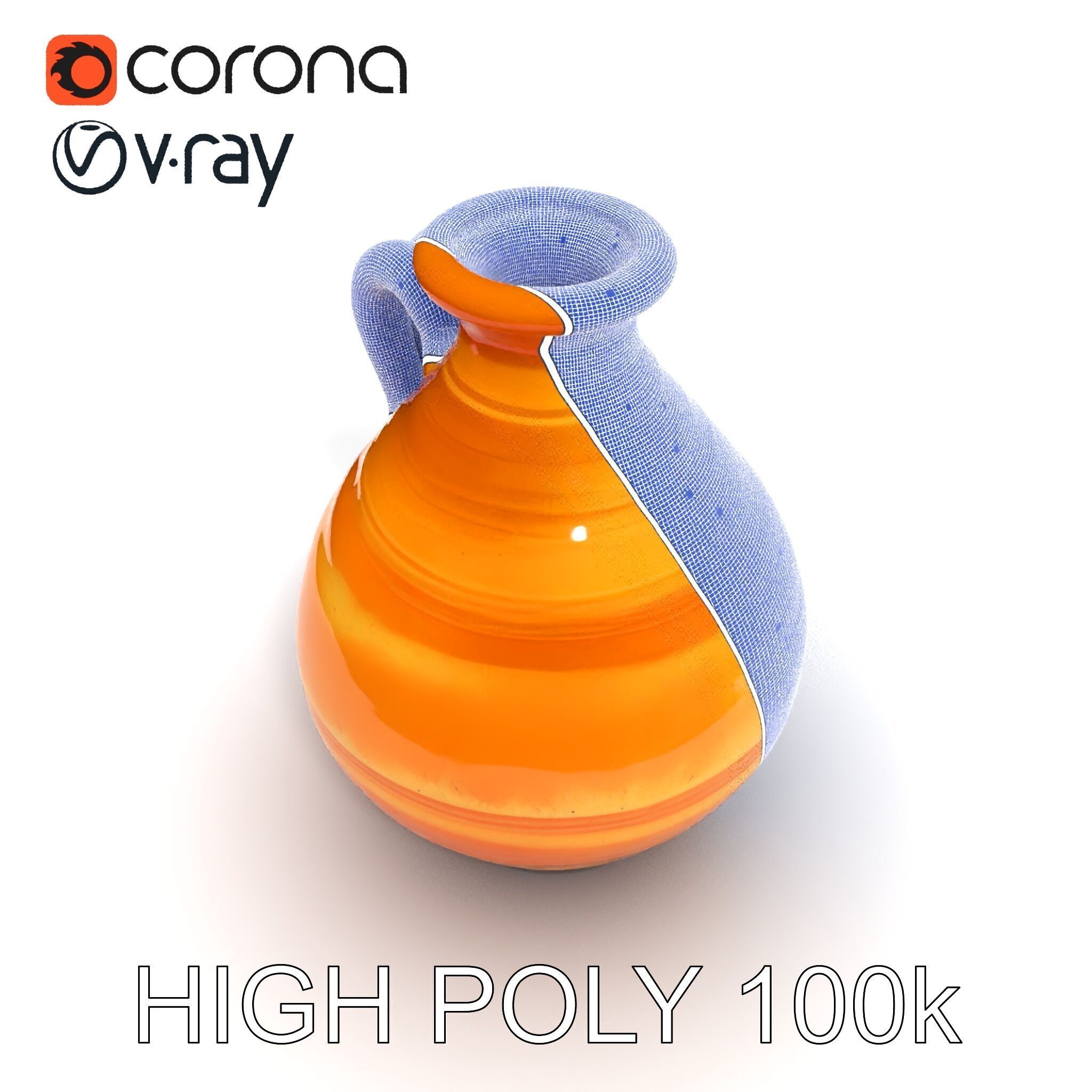 Rustic Clay Pitcher Model Pack Low-poly 3D model_35