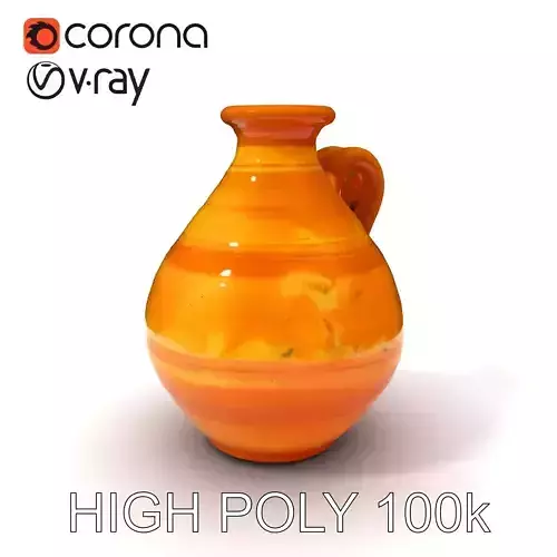 Rustic Clay Pitcher Model Pack Low-poly 3D model Rustic Clay Pitcher Model Pack Low-poly 3D model