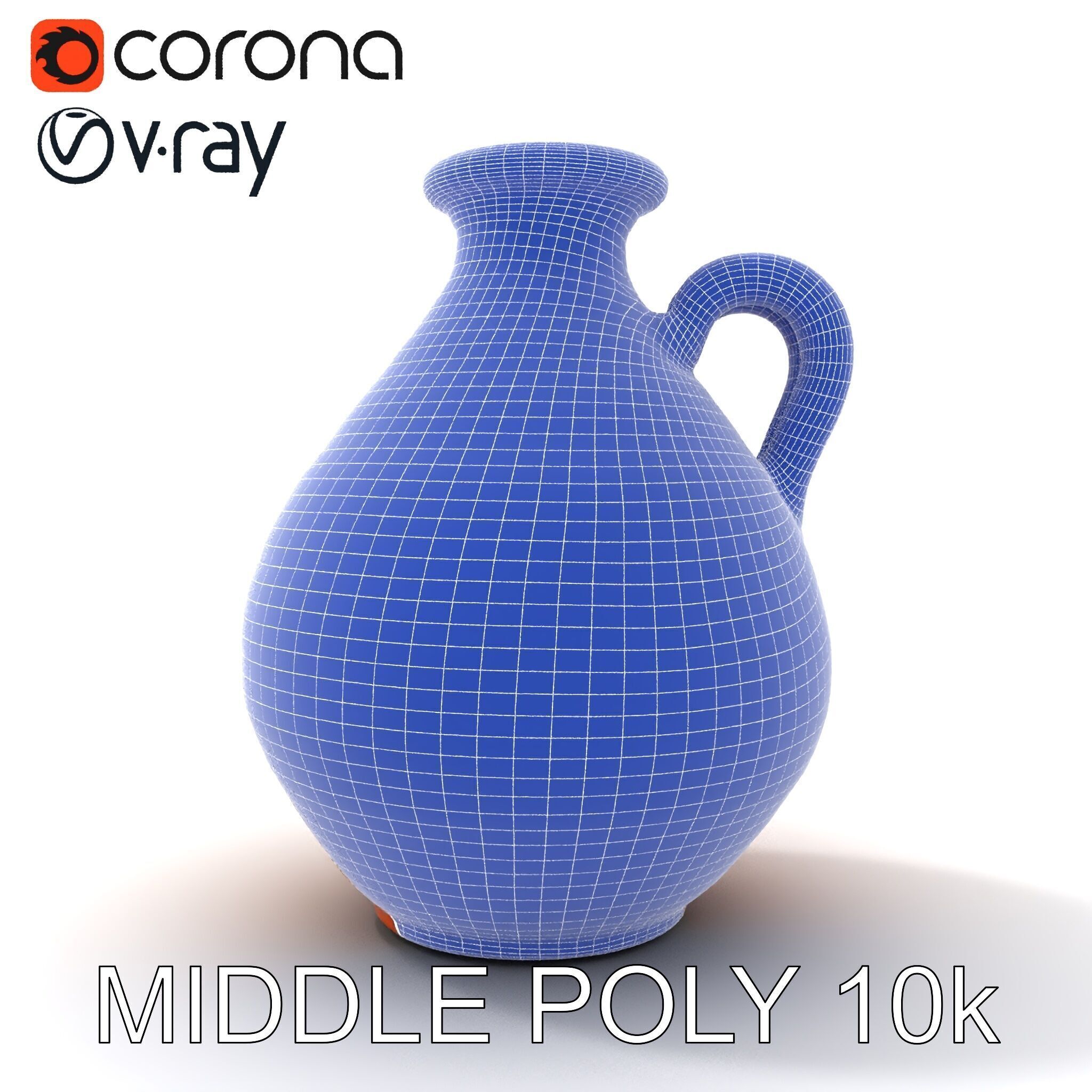 Rustic Clay Pitcher Model Pack Low-poly 3D model_23