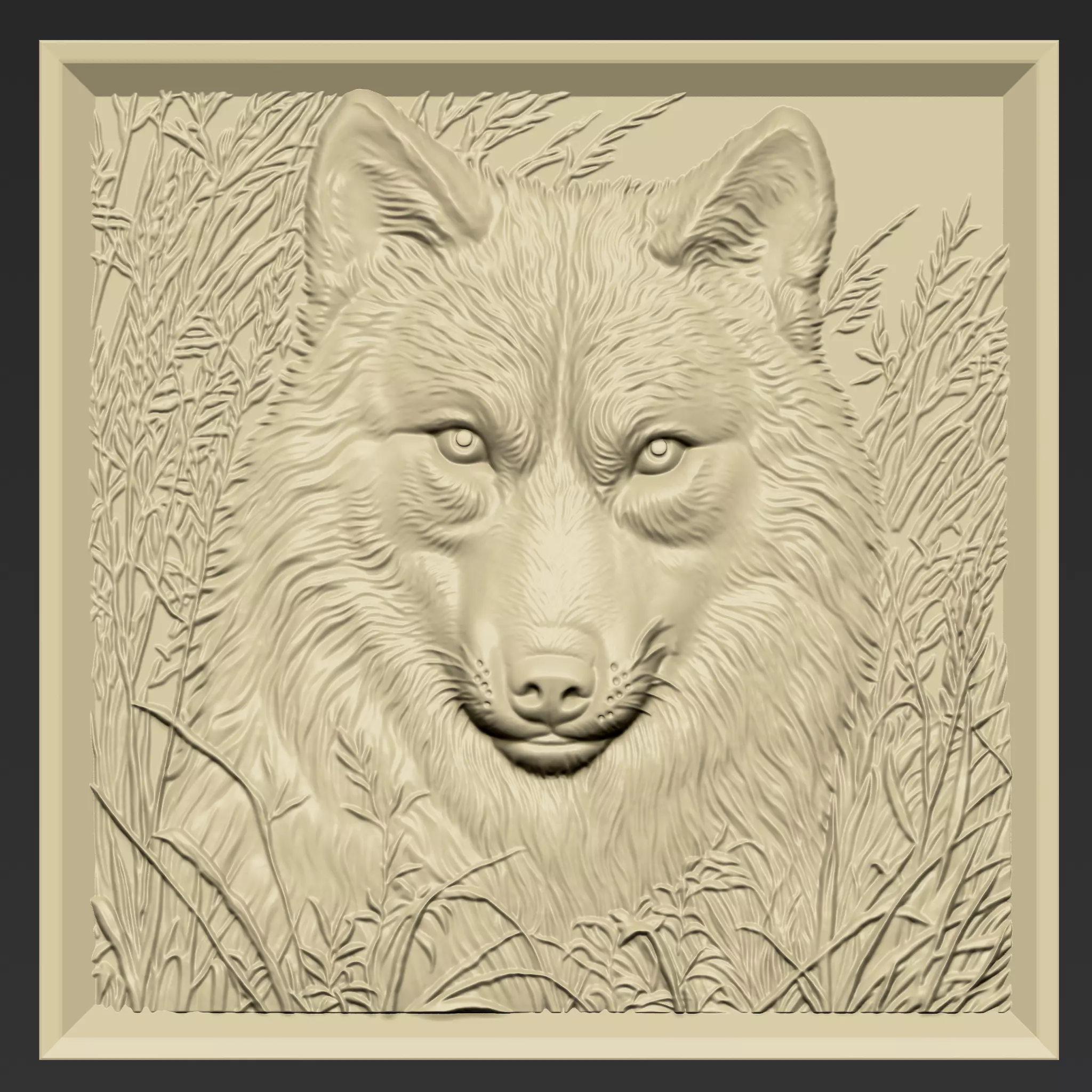 Wolf Head A53 3D print model