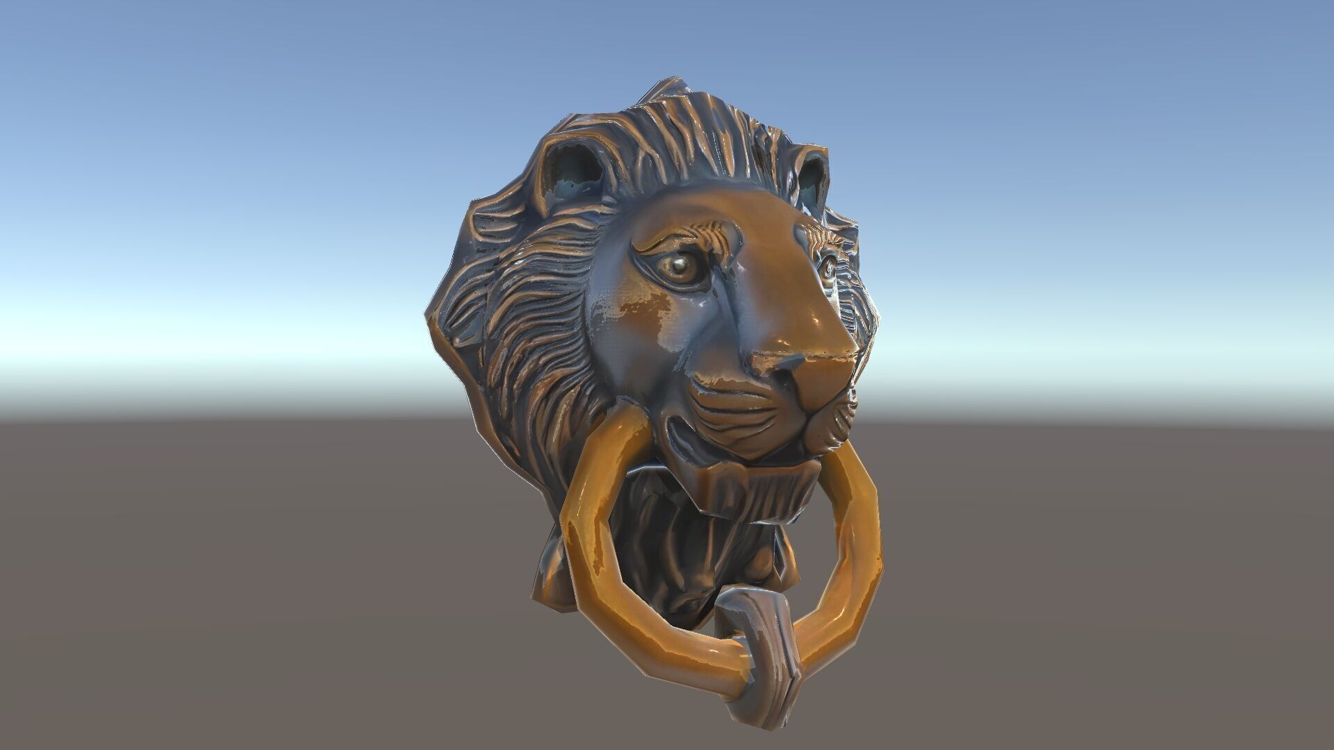 Lion Head Door Knocker Model Pack Low-poly 3D model_21