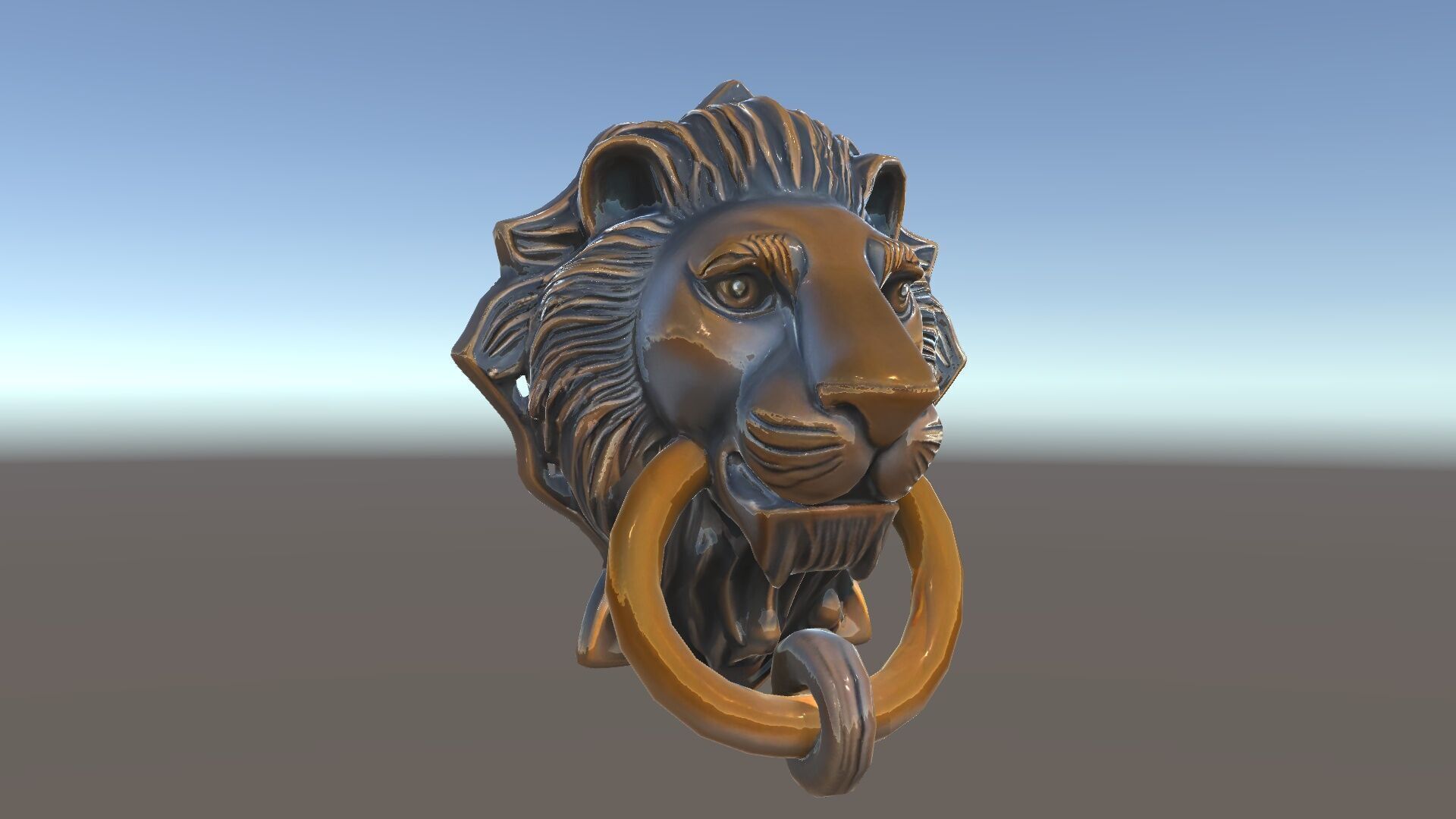 Lion Head Door Knocker Model Pack Low-poly 3D model_6