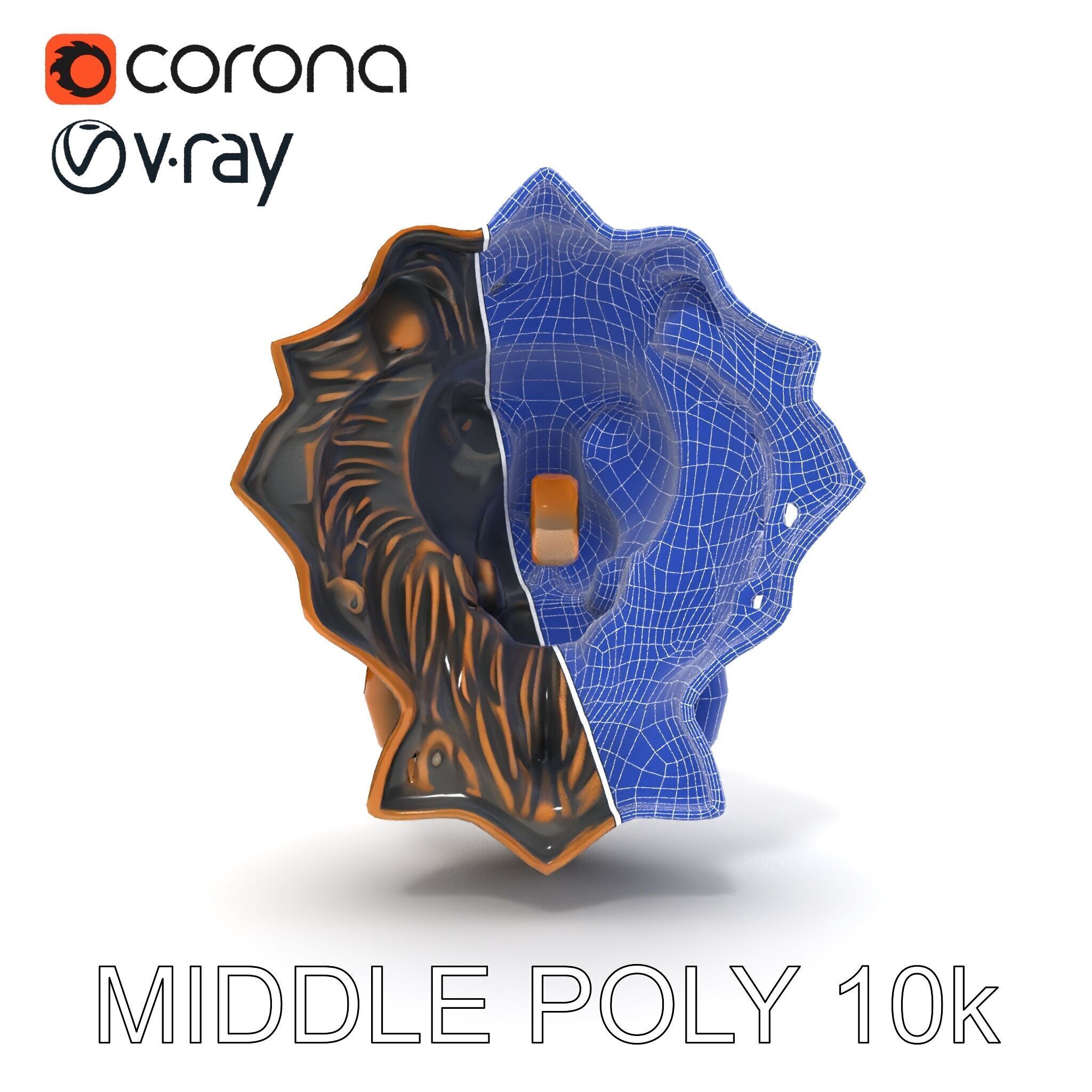 Lion Head Door Knocker Model Pack Low-poly 3D model_25