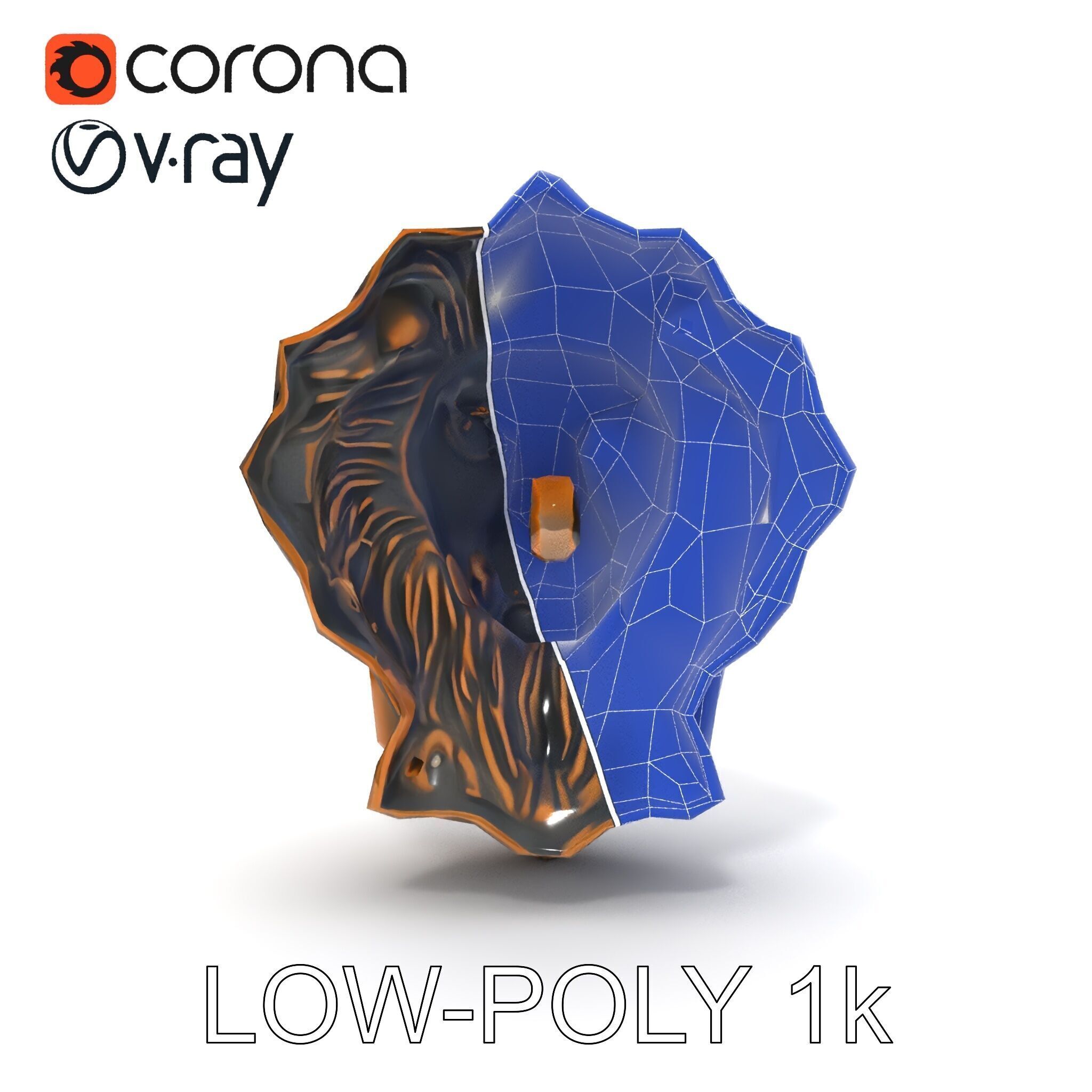 Lion Head Door Knocker Model Pack Low-poly 3D model_34