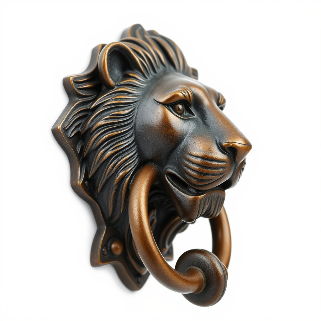 Lion Head Door Knocker Model Pack Low-poly 3D model_4