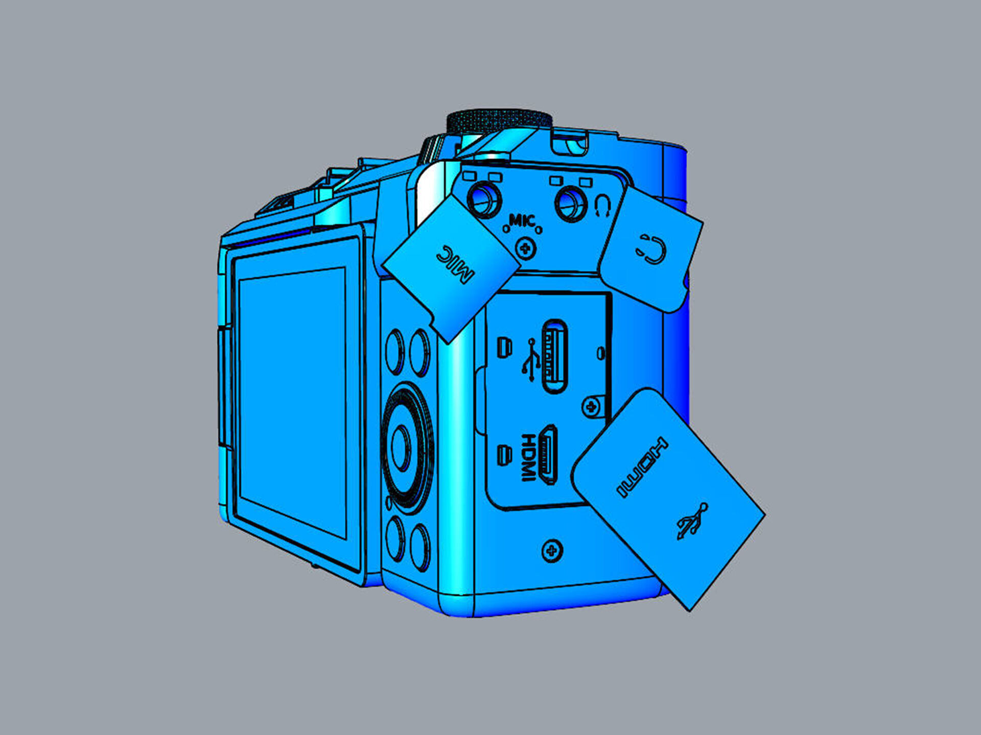 Canon PowerShot V1 3D model_23