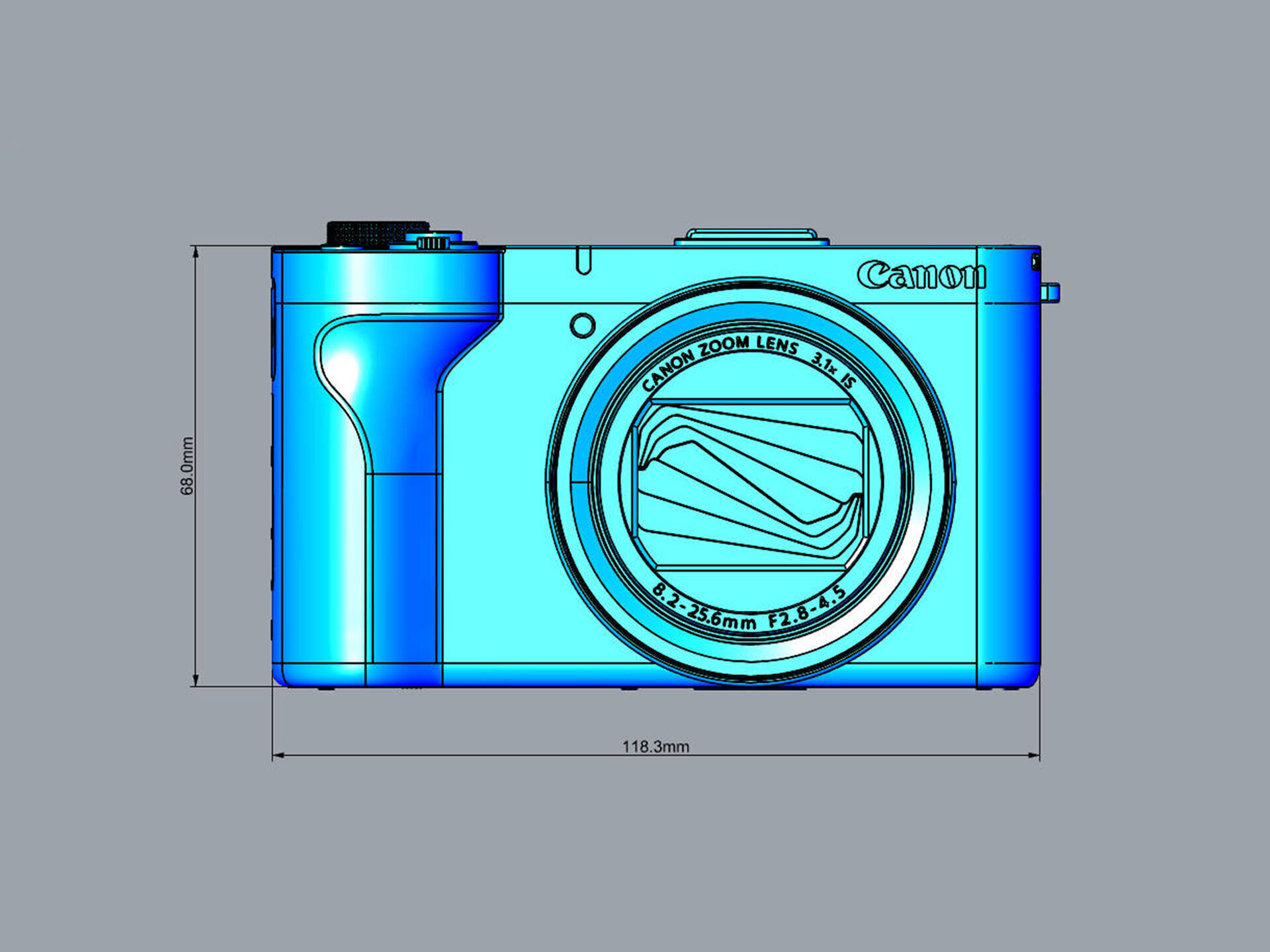 Canon PowerShot V1 3D model_13