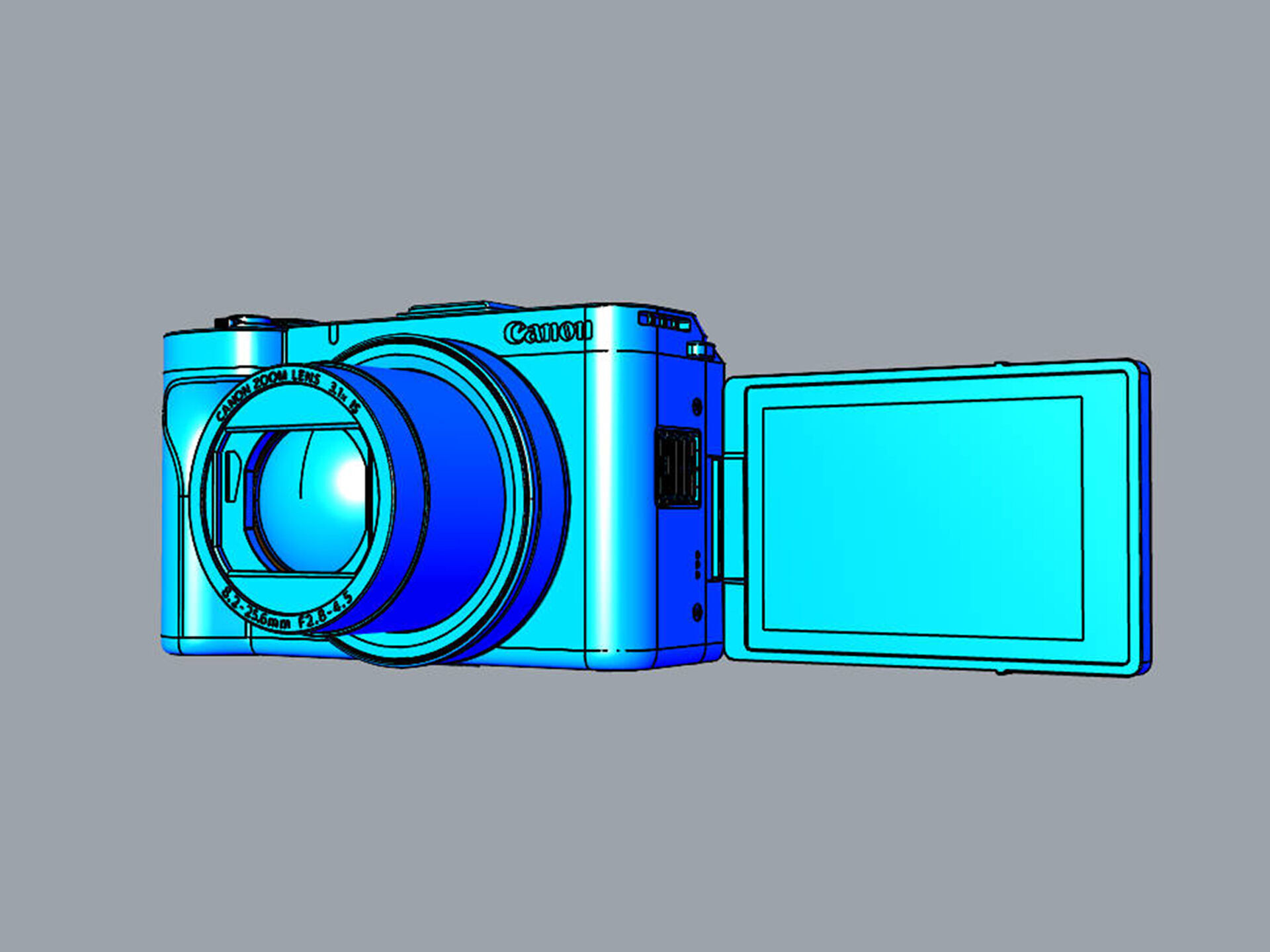 Canon PowerShot V1 3D model_22