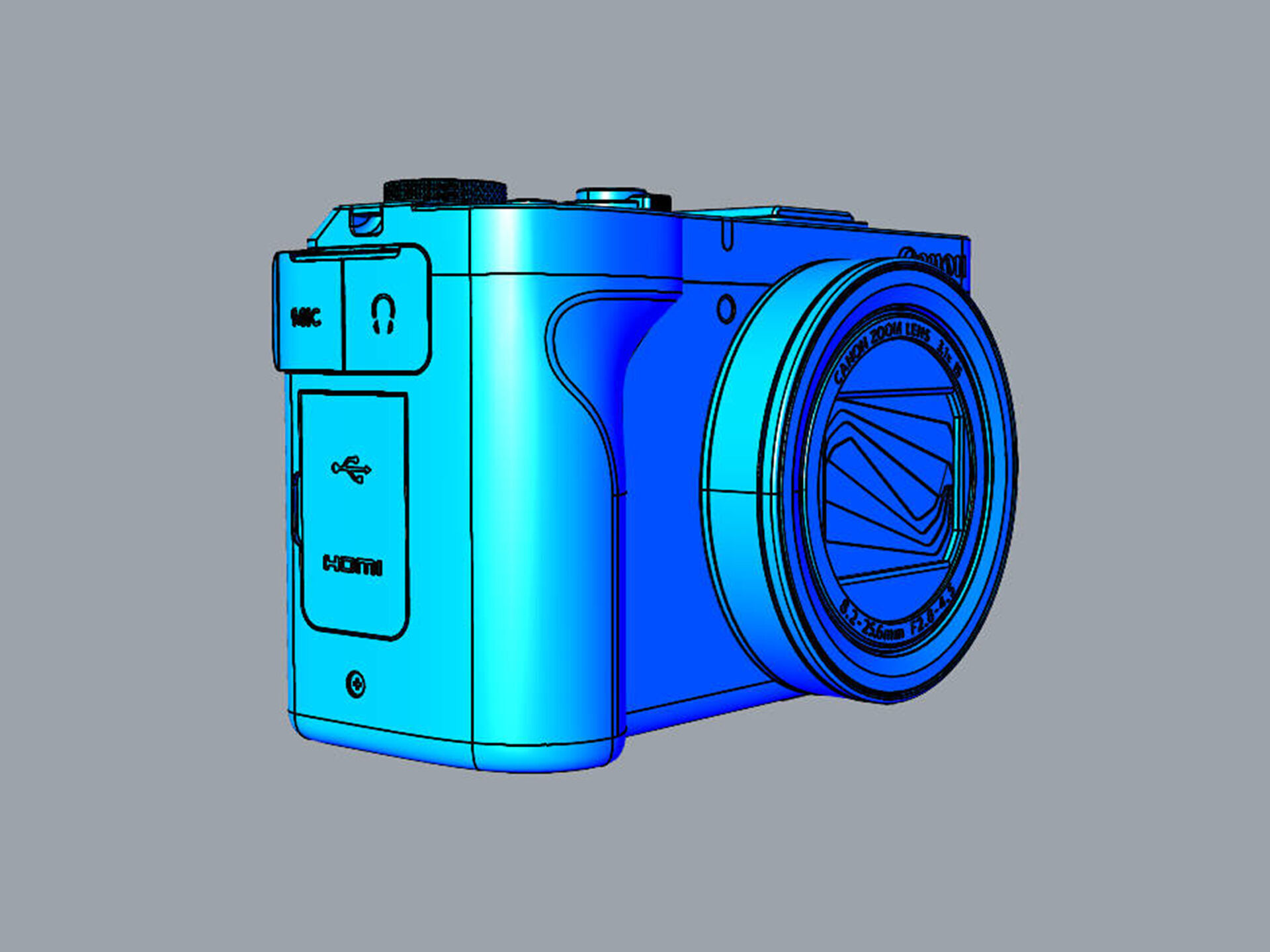Canon PowerShot V1 3D model_17
