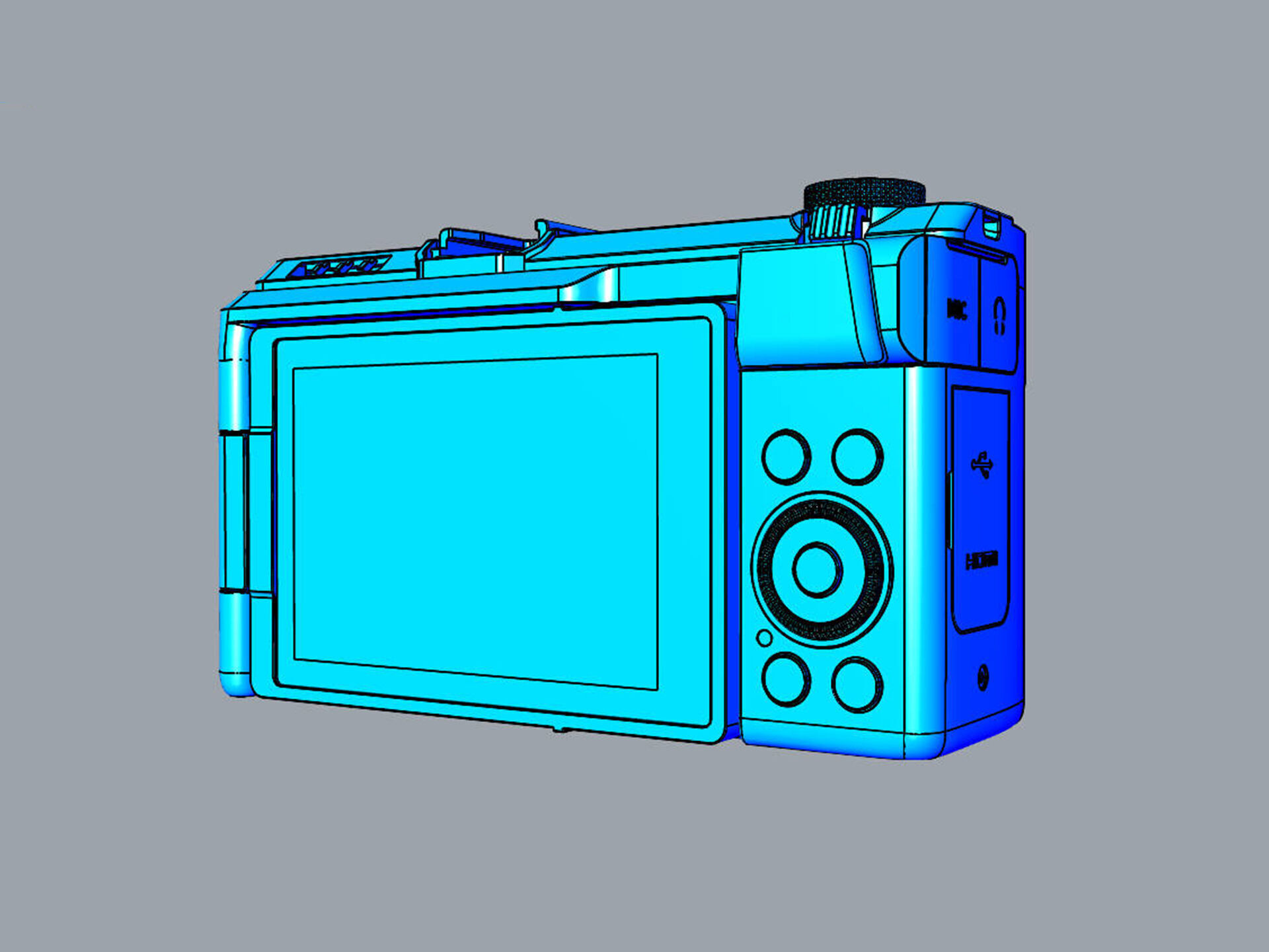 Canon PowerShot V1 3D model_15