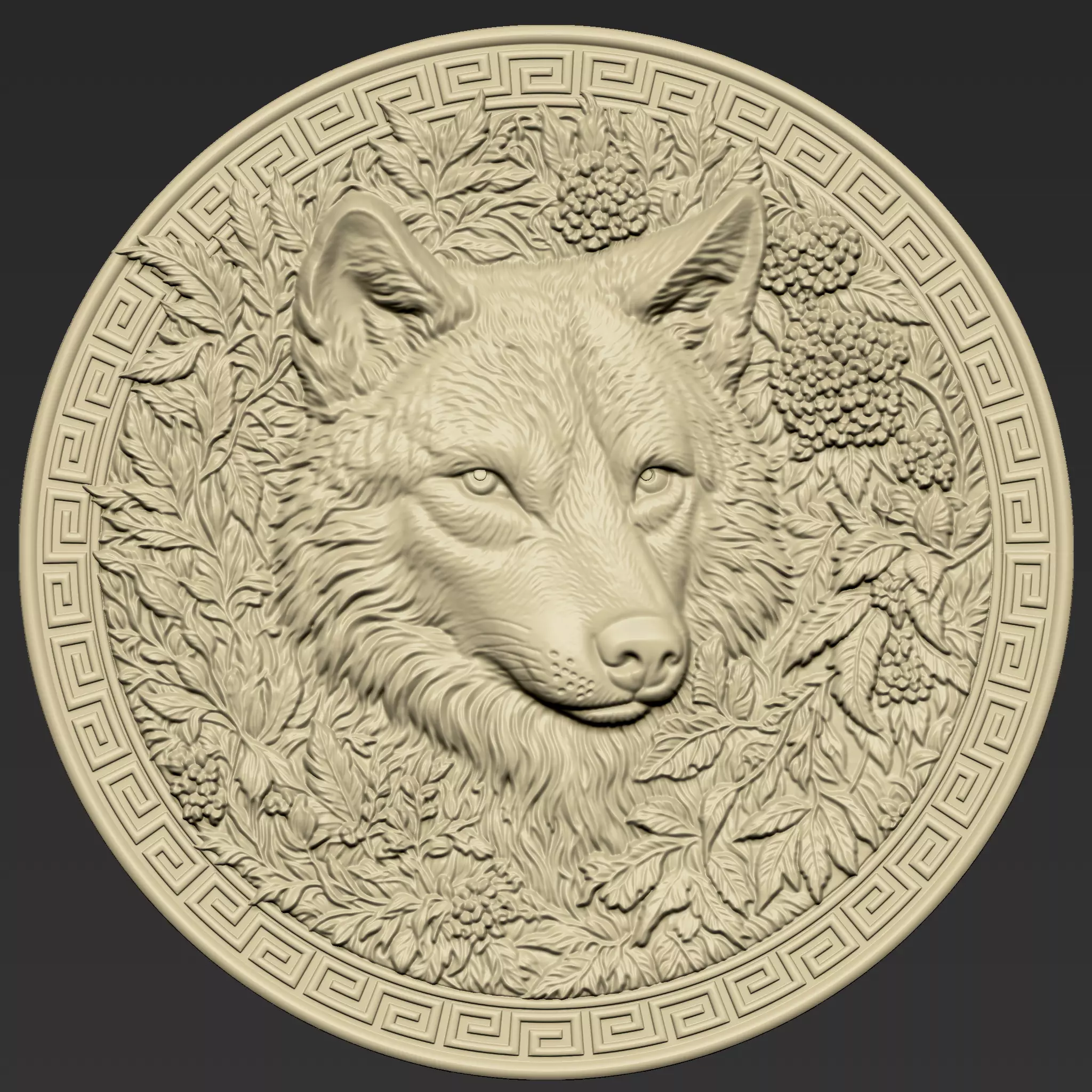 Wolf Head A57 3D print model