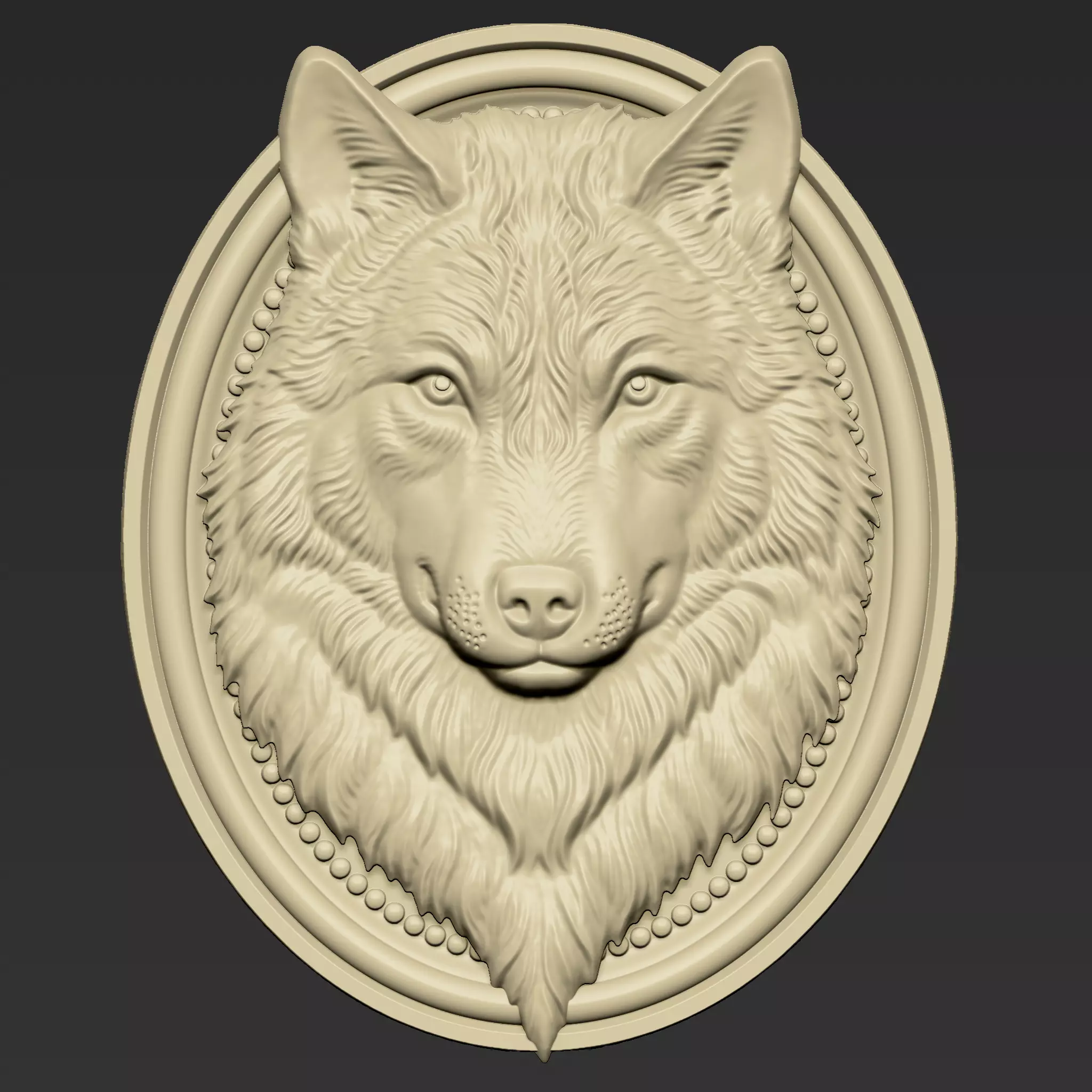 Wolf Head A58 3D print model