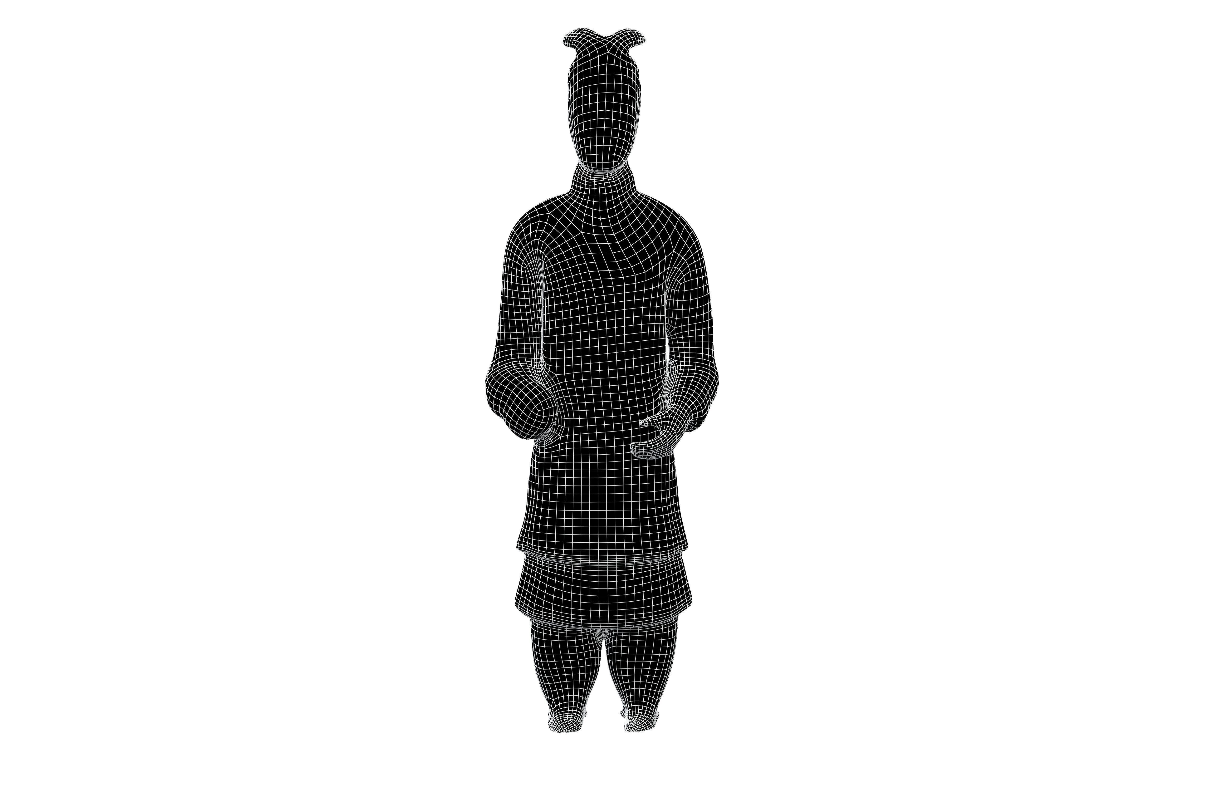 Qin Dynasty Terracotta Army Figurine v1 002 Low-poly 3D model_5