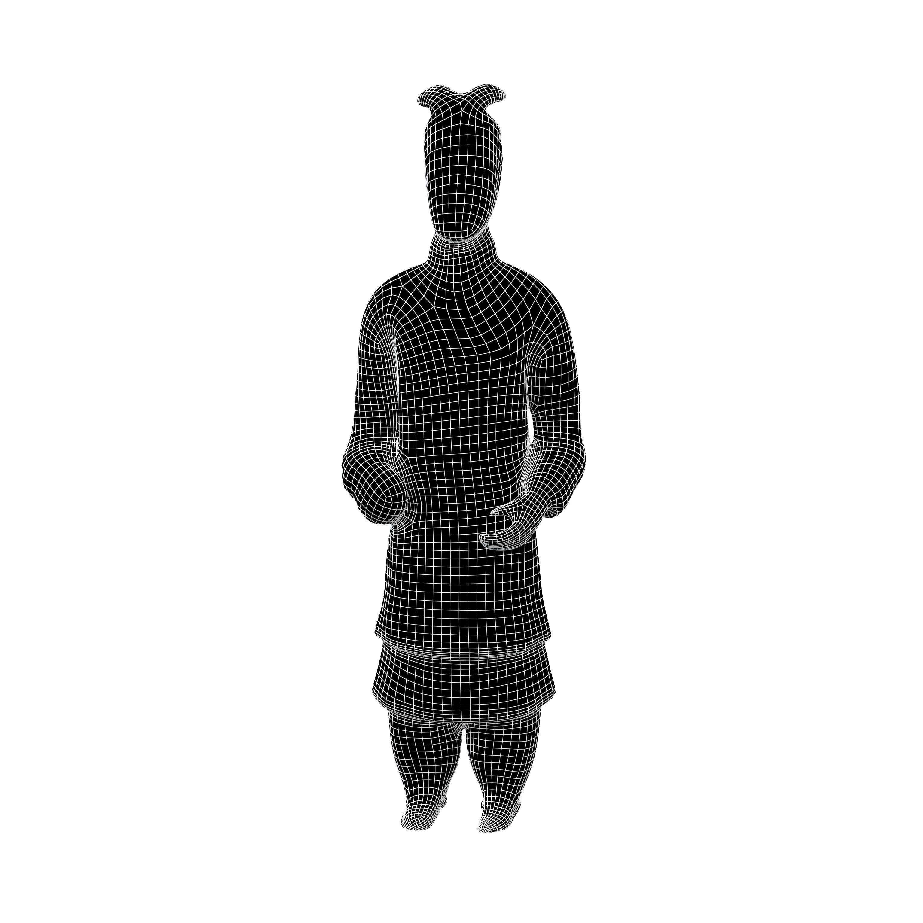 Qin Dynasty Terracotta Army Figurine v1 002 Low-poly 3D model_4