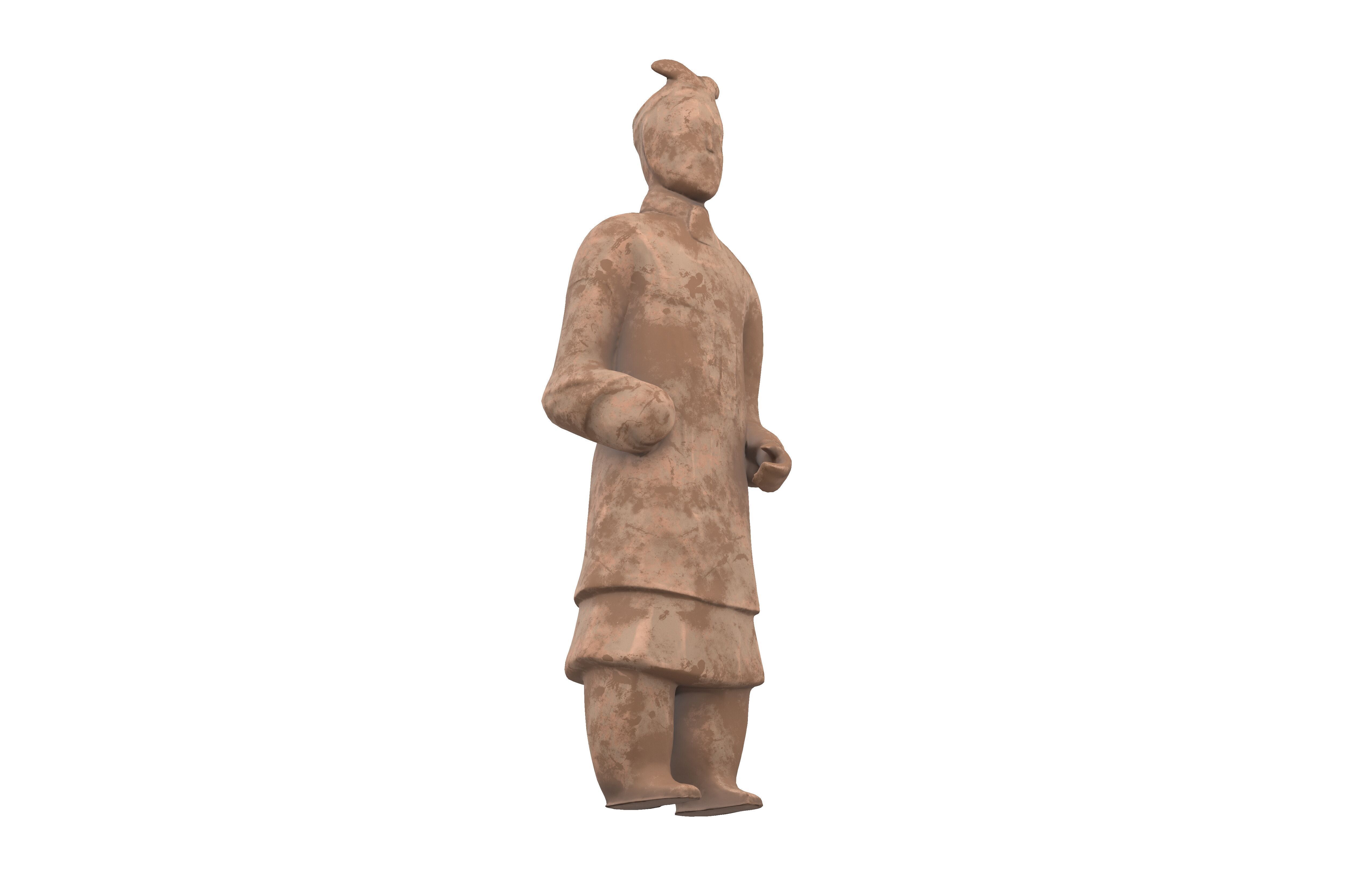 Qin Dynasty Terracotta Army Figurine v1 002 Low-poly 3D model_2