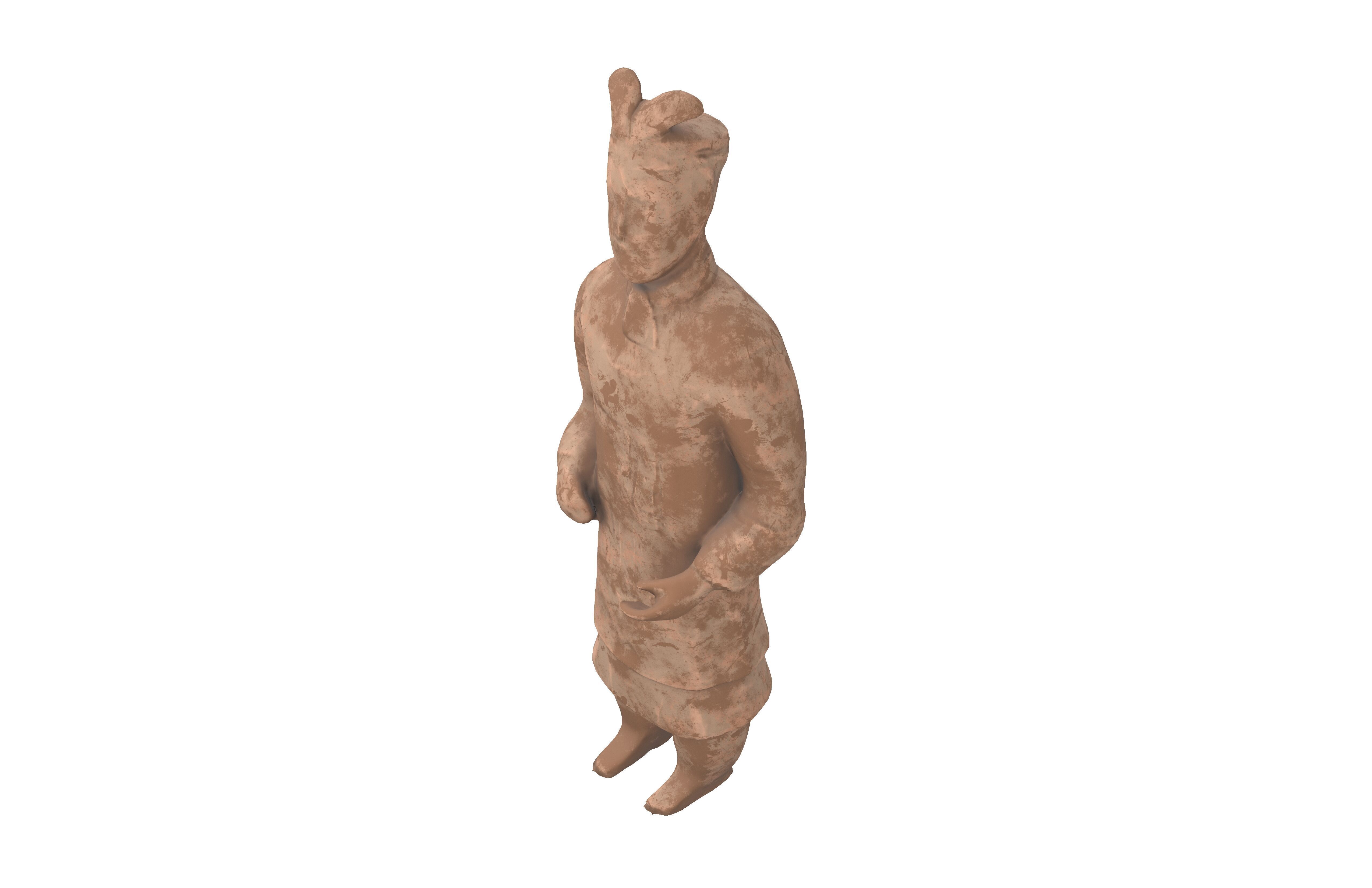 Qin Dynasty Terracotta Army Figurine v1 002 Low-poly 3D model_3