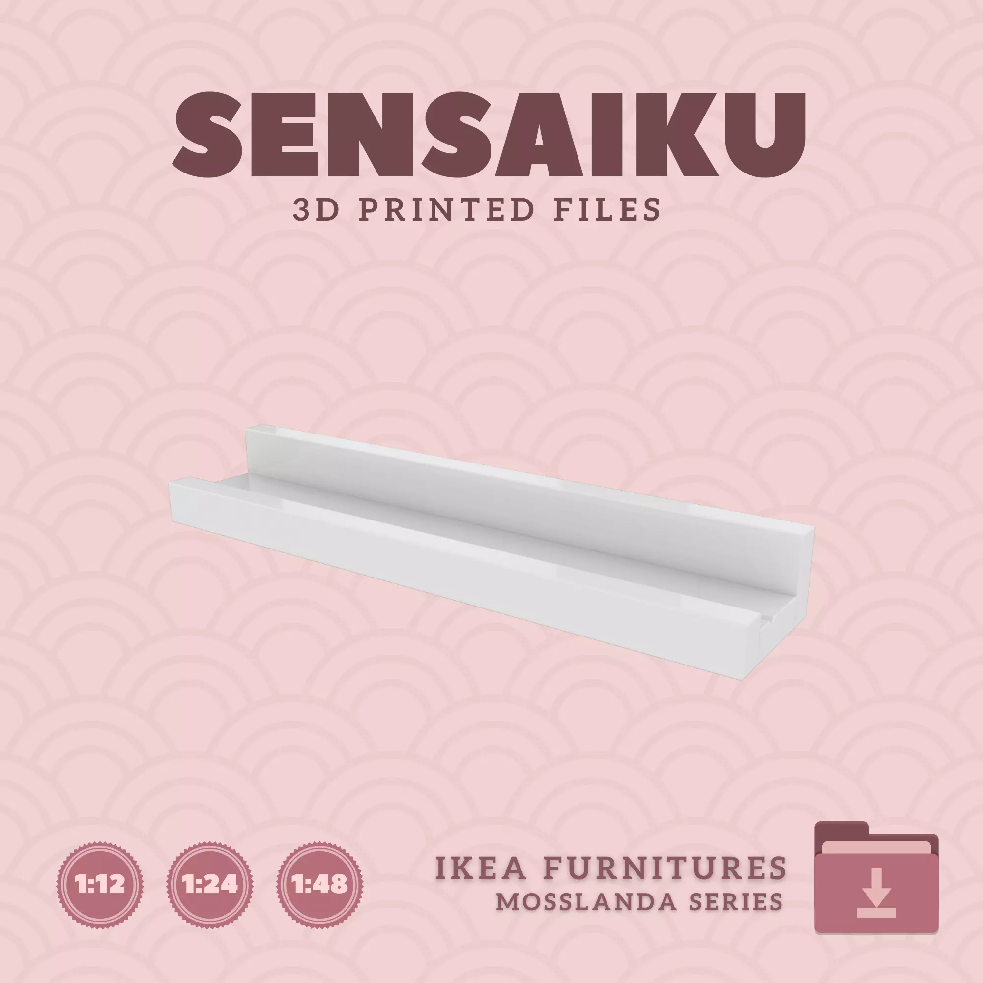 MOSSLANDA Picture ledge for Mini Dollhouse - IKEA - 3D Print 3D print model
