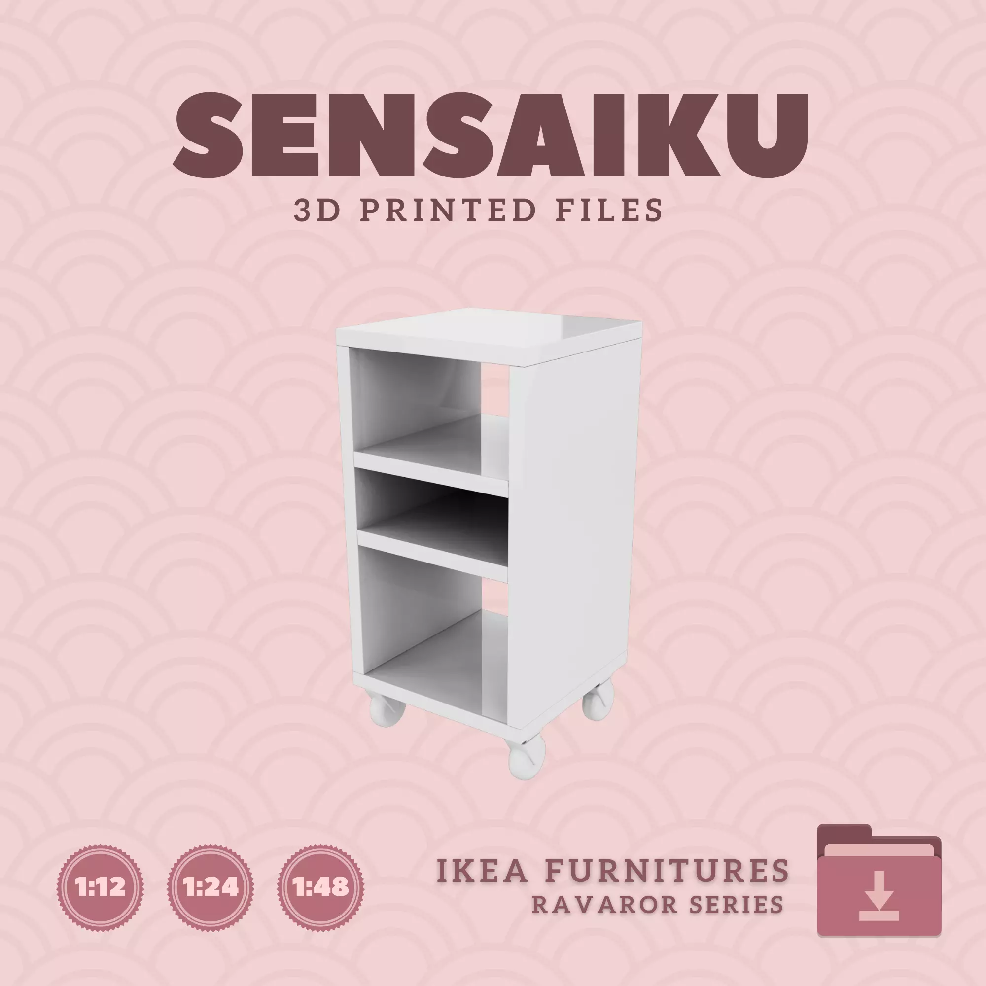 RAVAROR Open Storage for Mini Dollhouse - IKEA - 3D Print 3D print model