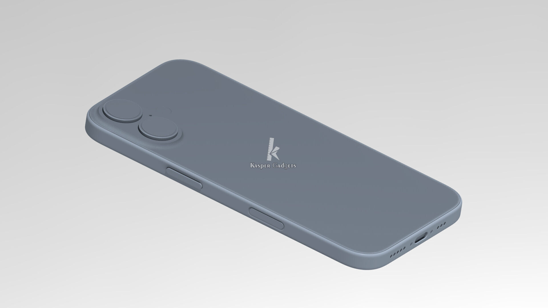 Apple iPhone 16 Black White Pink Teal Ultramarine 5 colors 3D print model_8