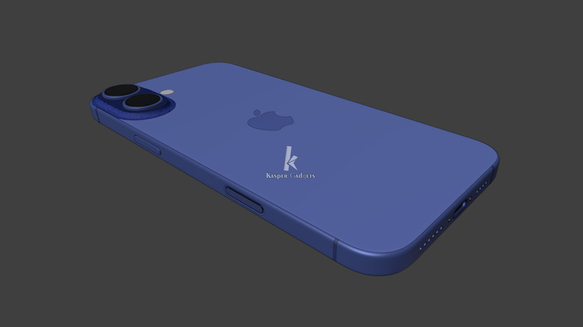 Apple iPhone 16 Black White Pink Teal Ultramarine 5 colors 3D print model_4