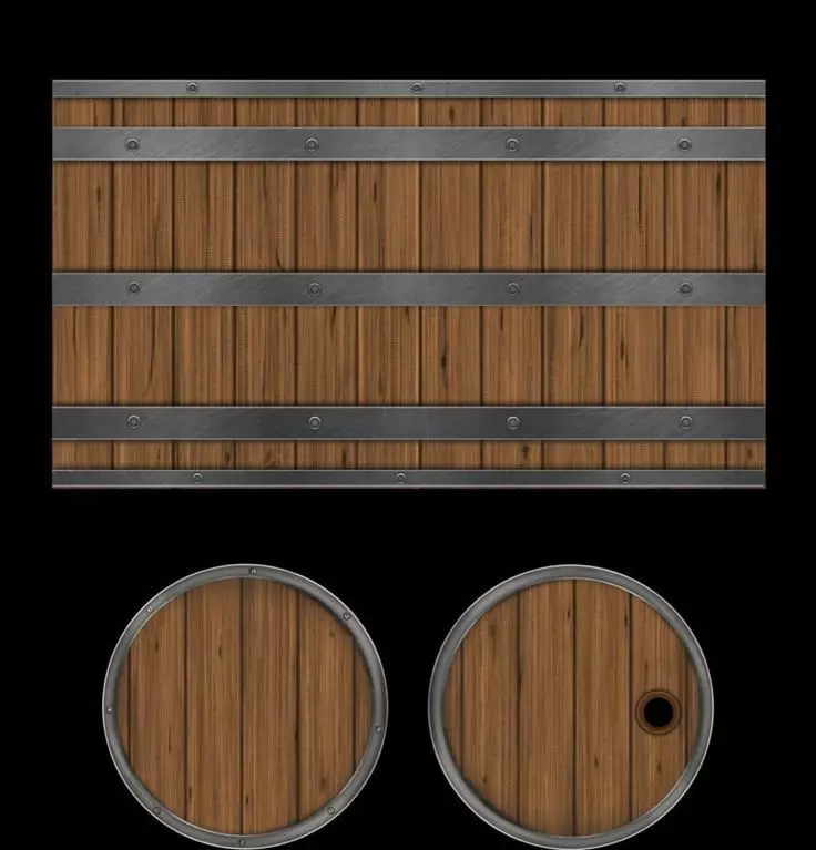WOODEN WINE BARREL Free 3D model