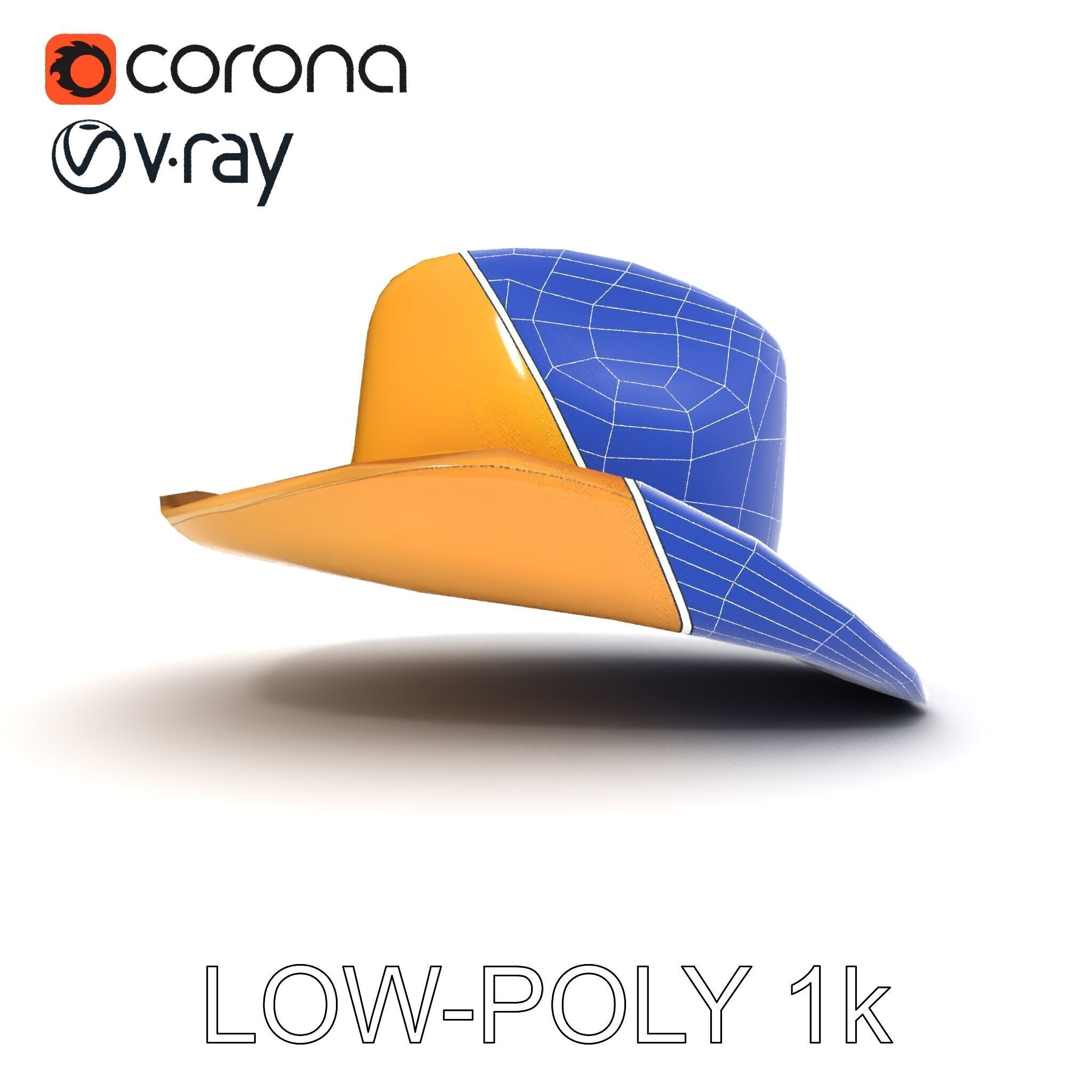 Cowboy Hat Model Pack  Premium PBR Textures Included Low-poly 3D model_22
