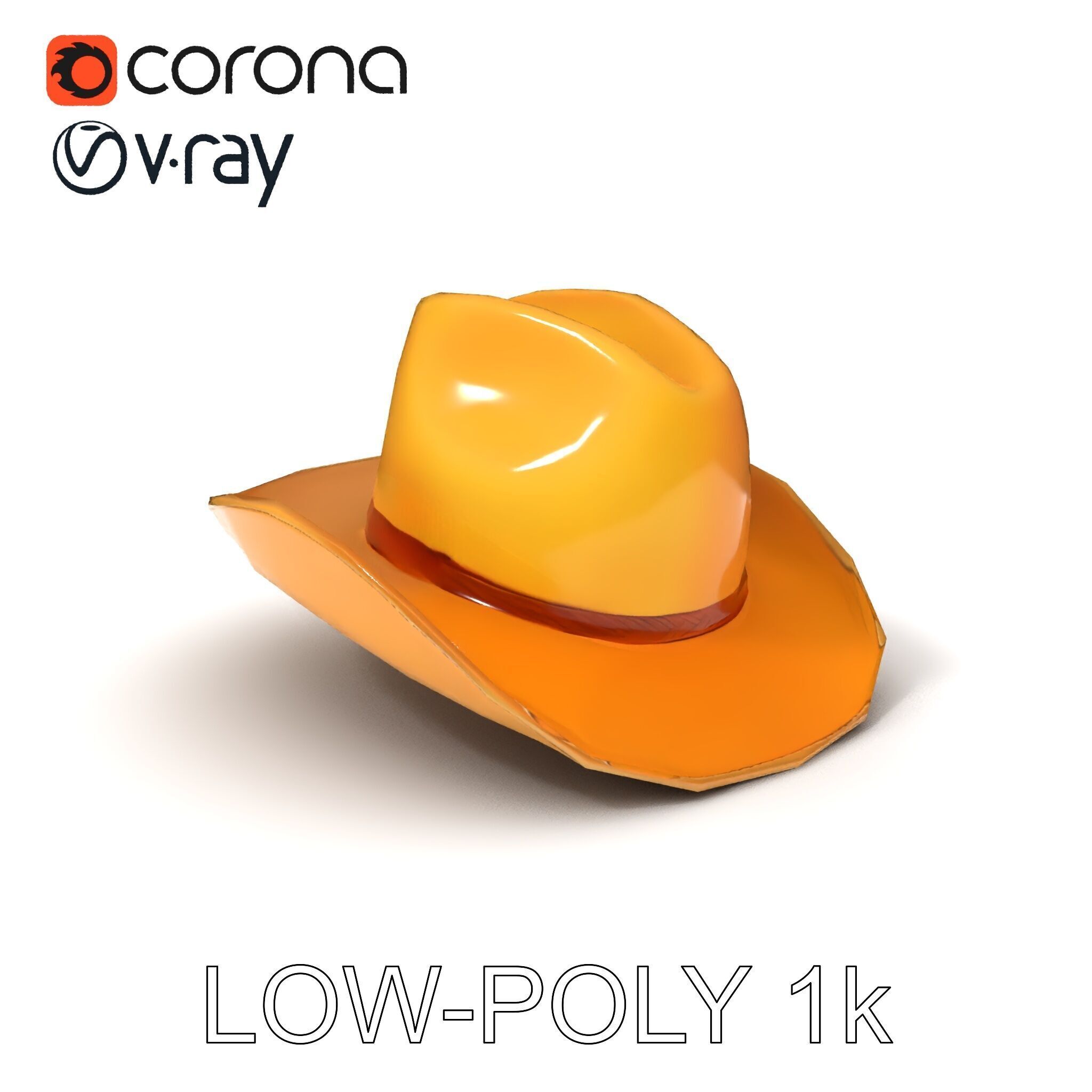 Cowboy Hat Model Pack  Premium PBR Textures Included Low-poly 3D model_25