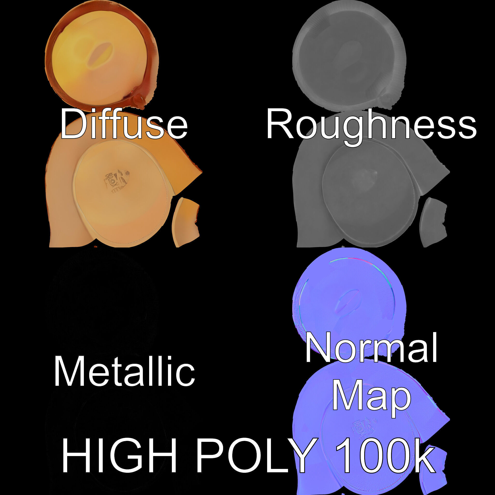 Cowboy Hat Model Pack  Premium PBR Textures Included Low-poly 3D model_2