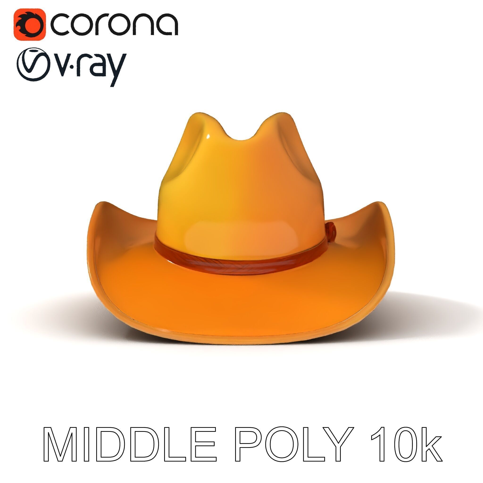 Cowboy Hat Model Pack  Premium PBR Textures Included Low-poly 3D model_14