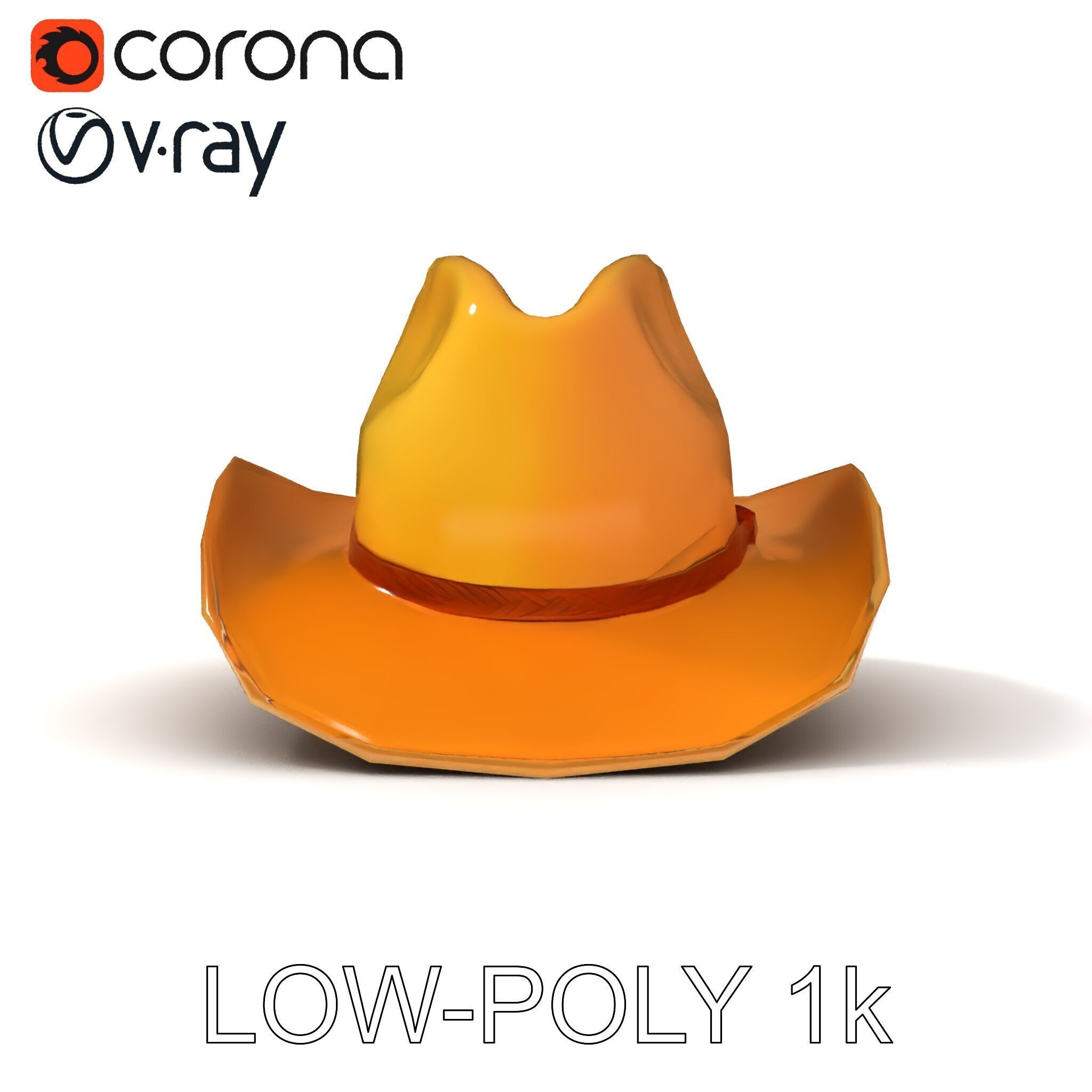 Cowboy Hat Model Pack  Premium PBR Textures Included Low-poly 3D model_15