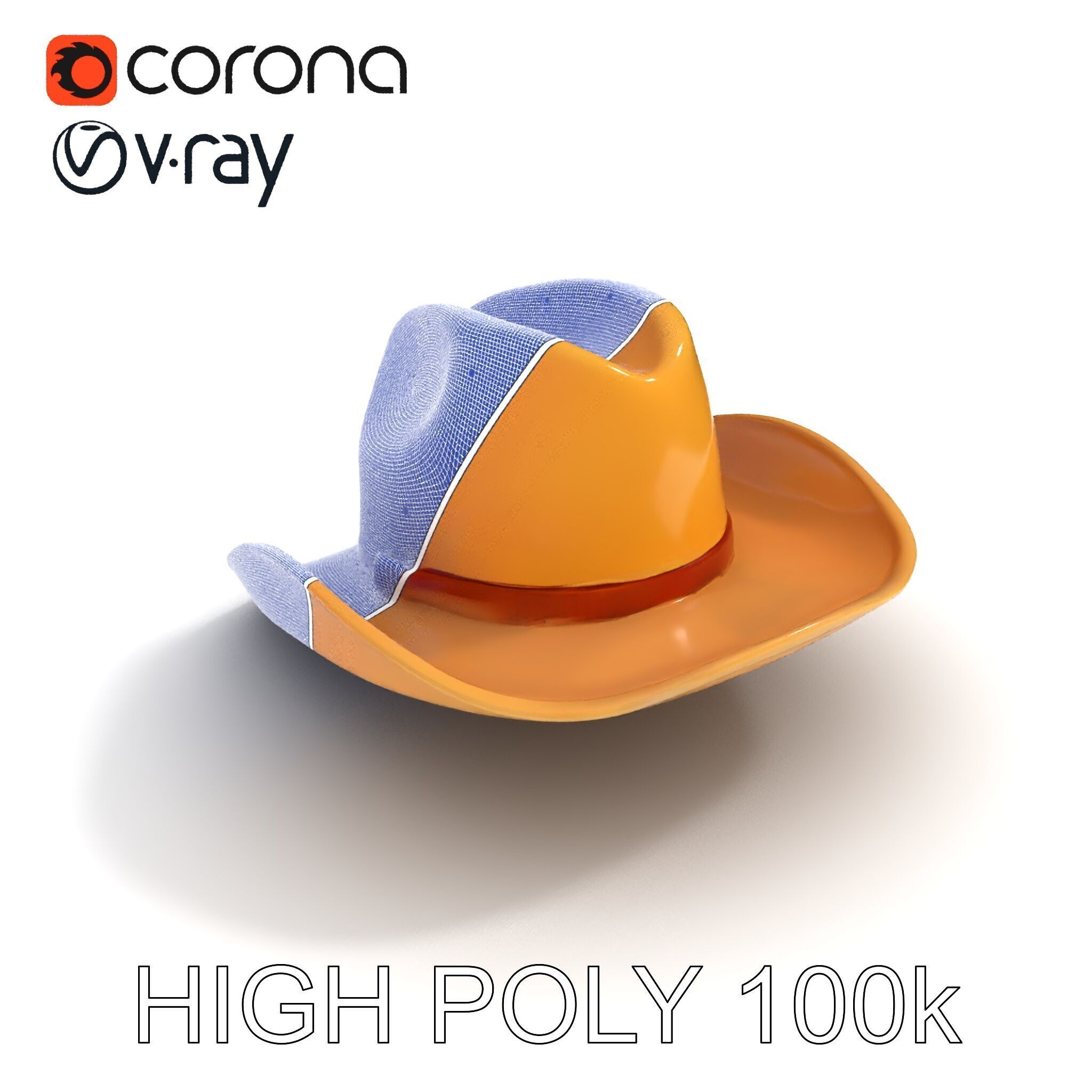 Cowboy Hat Model Pack  Premium PBR Textures Included Low-poly 3D model_16
