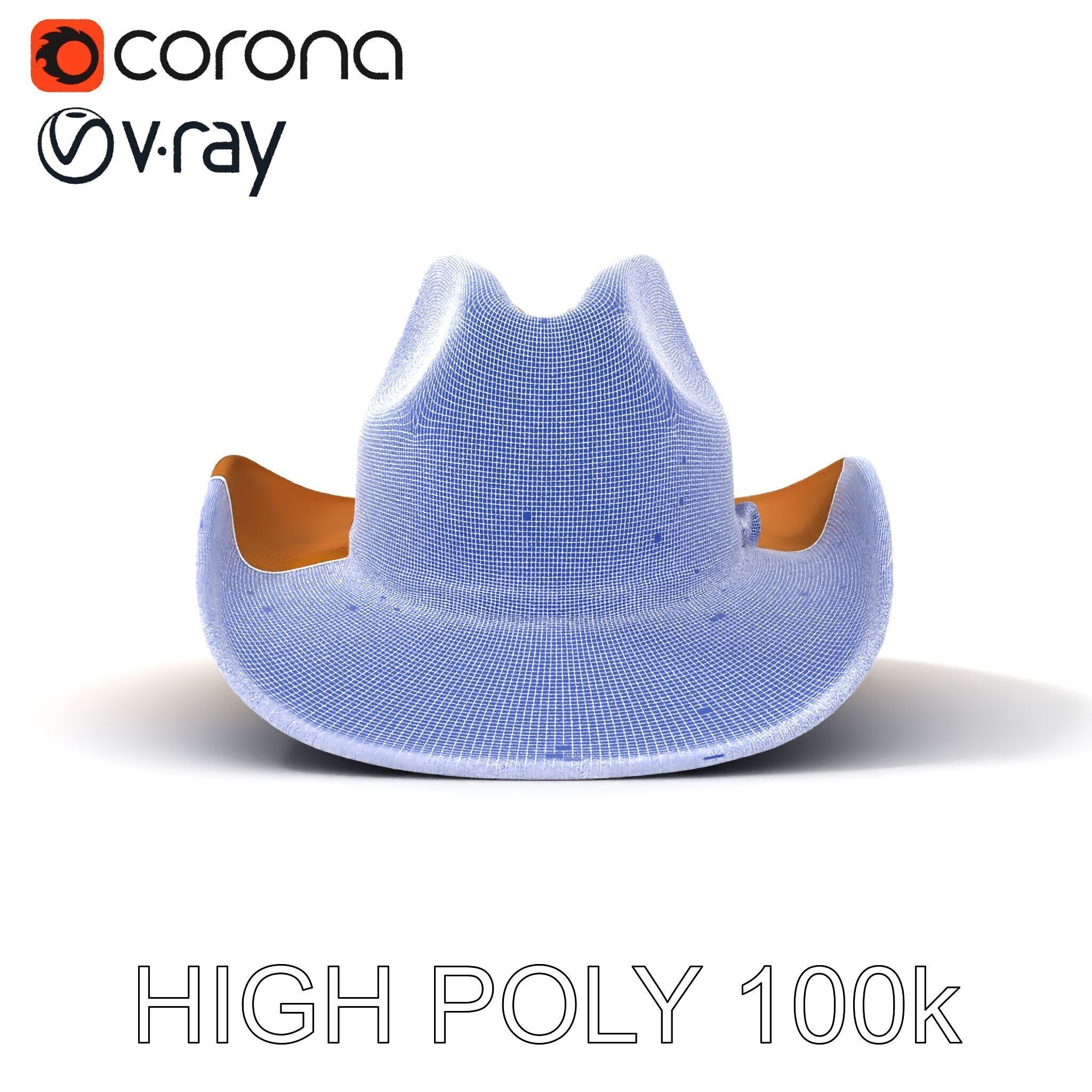 Cowboy Hat Model Pack  Premium PBR Textures Included Low-poly 3D model_32