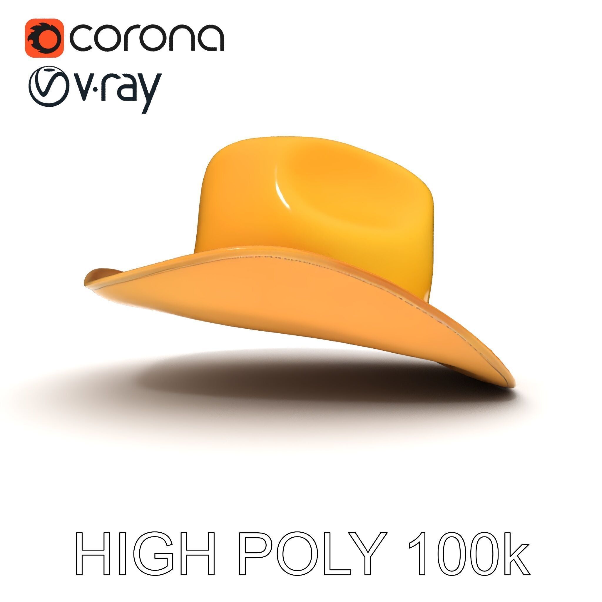 Cowboy Hat Model Pack  Premium PBR Textures Included Low-poly 3D model_8