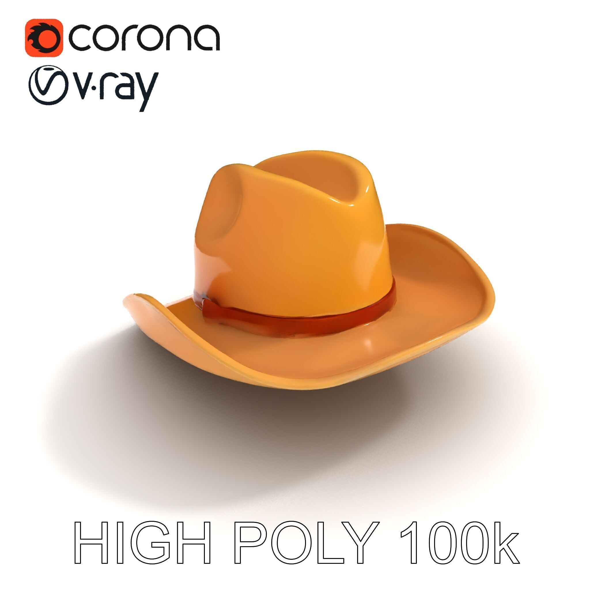 Cowboy Hat Model Pack  Premium PBR Textures Included Low-poly 3D model_35