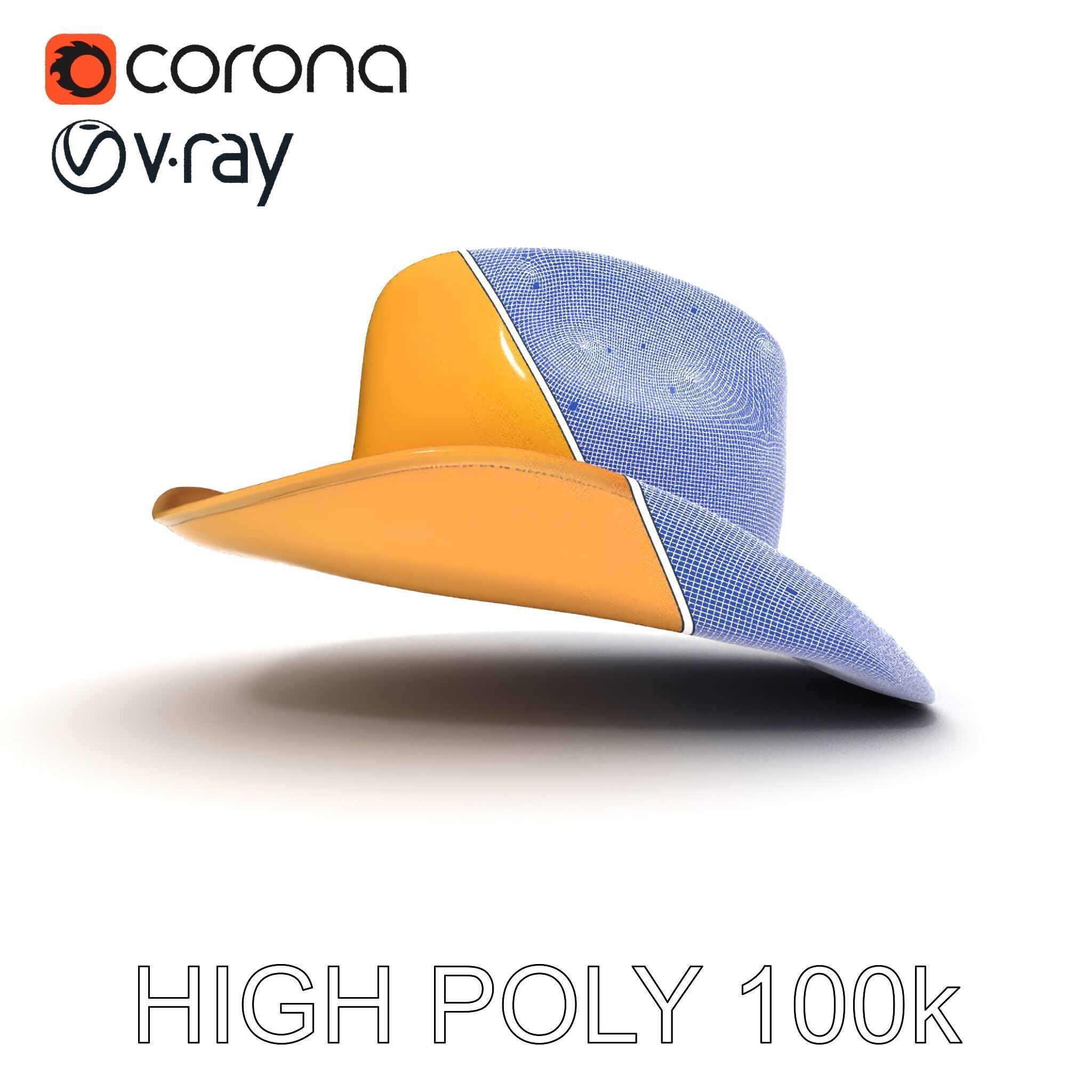 Cowboy Hat Model Pack  Premium PBR Textures Included Low-poly 3D model_29