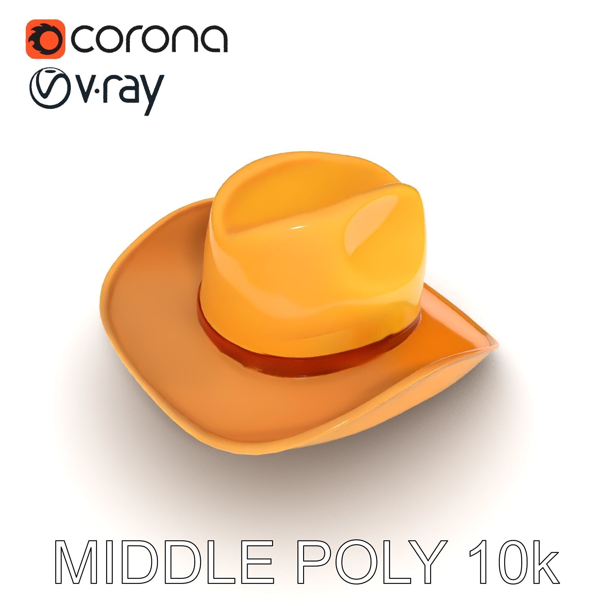 Cowboy Hat Model Pack  Premium PBR Textures Included Low-poly 3D model_9