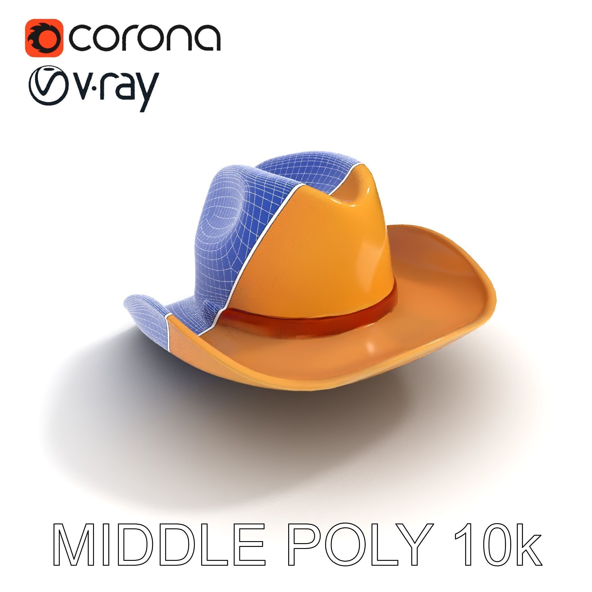 Cowboy Hat Model Pack  Premium PBR Textures Included Low-poly 3D model_11