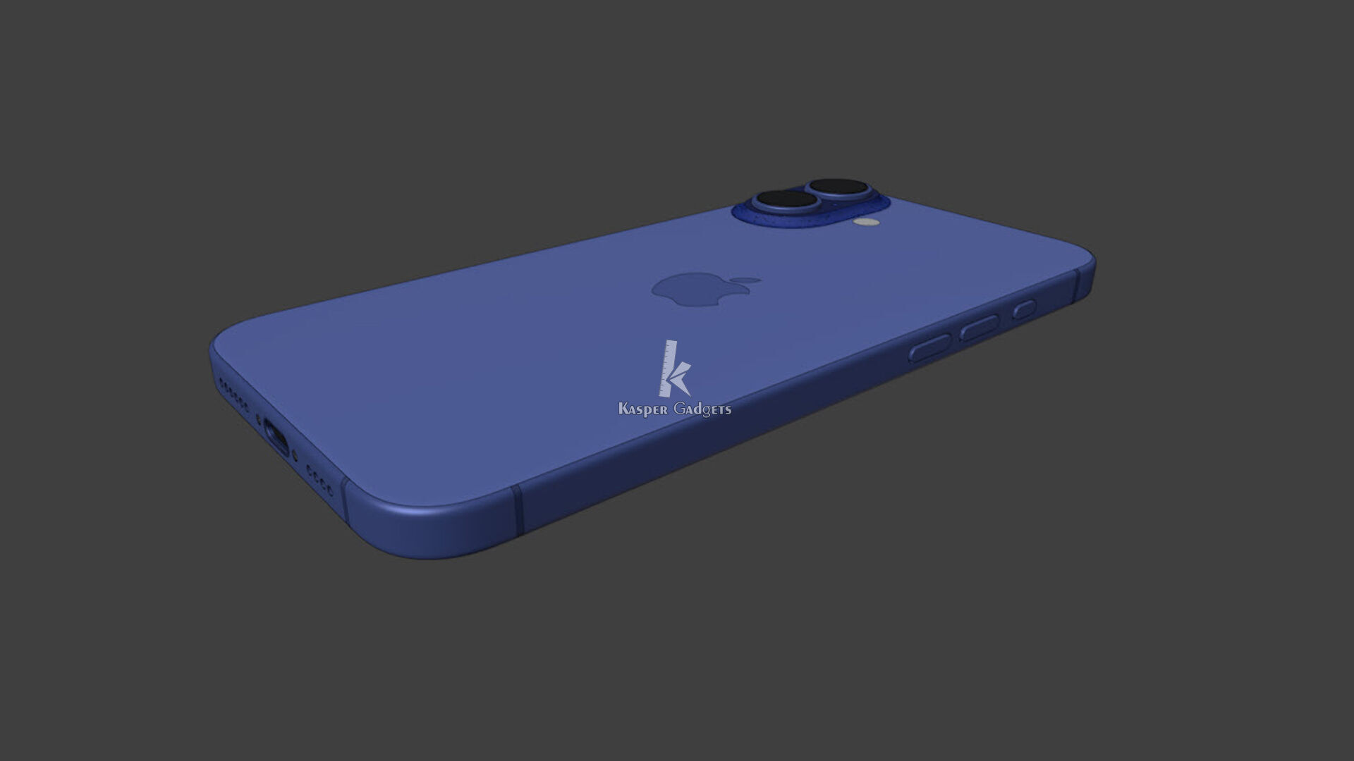 Apple iPhone 16 Plus Black White Pink Teal Ultramarine 5 colors 3D print model_6