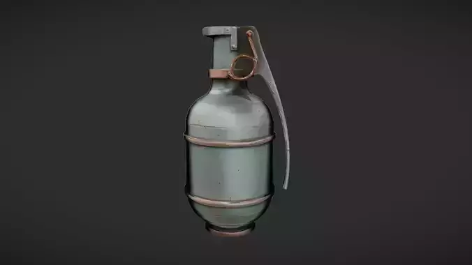 Green Hand Grenade 3D model