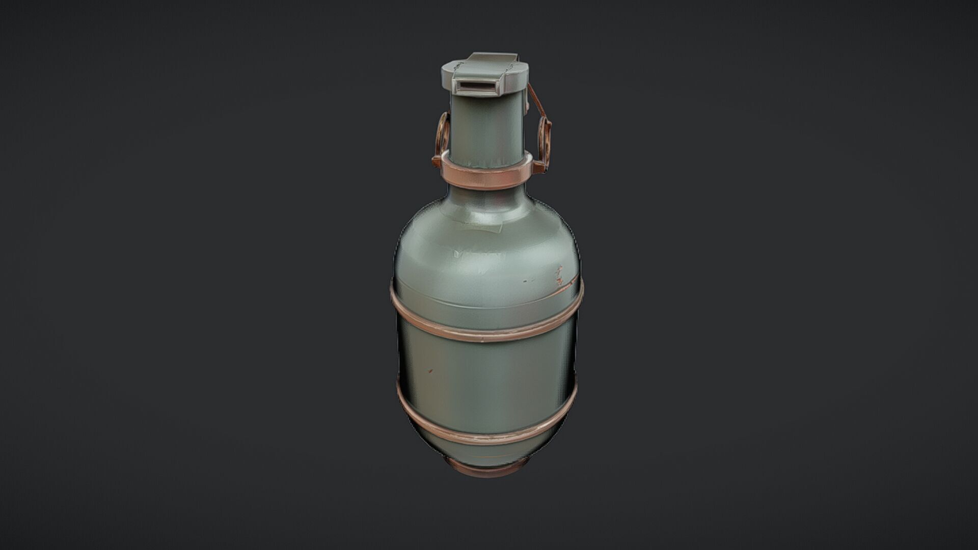 Green Hand Grenade 3D model_26