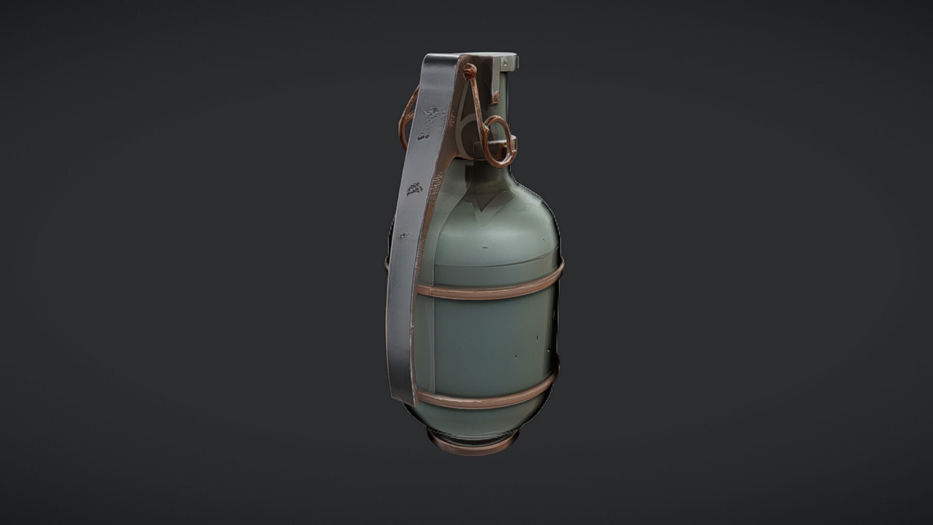 Green Hand Grenade 3D model_21
