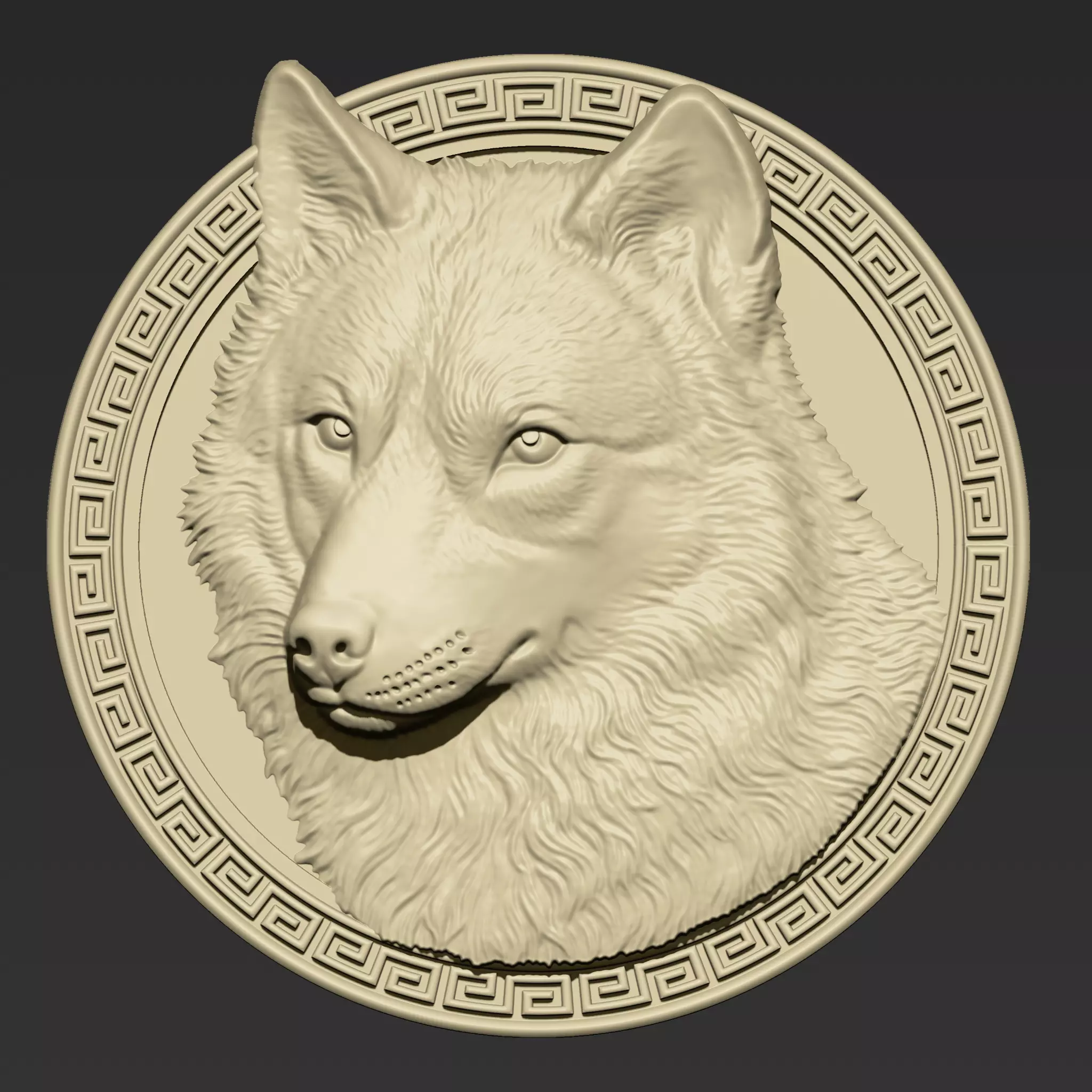 Wolf Head A70 3D print model