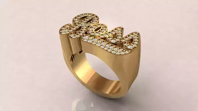 Name ring 3D print model