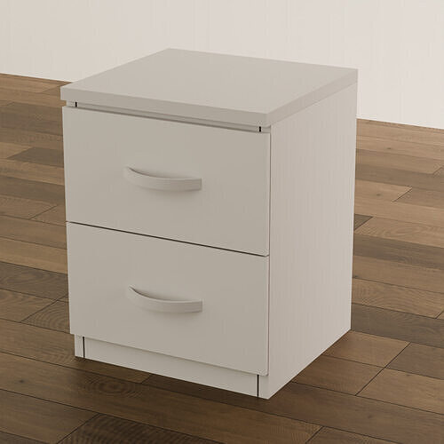 Modern White 2-Drawer Cabinet Low-poly 3D model
